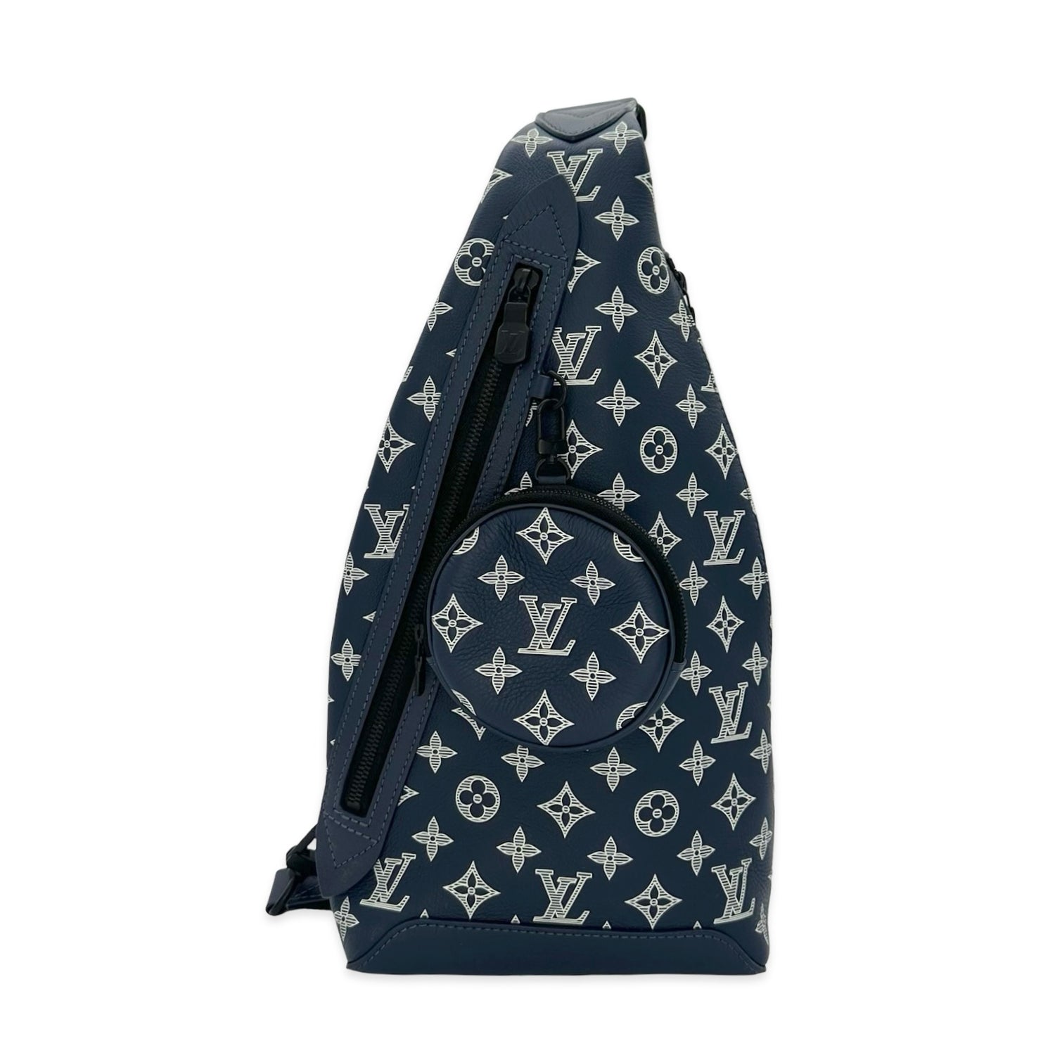 Louis Vuitton Calfskin Monogram Shadow Duo Sling Bag