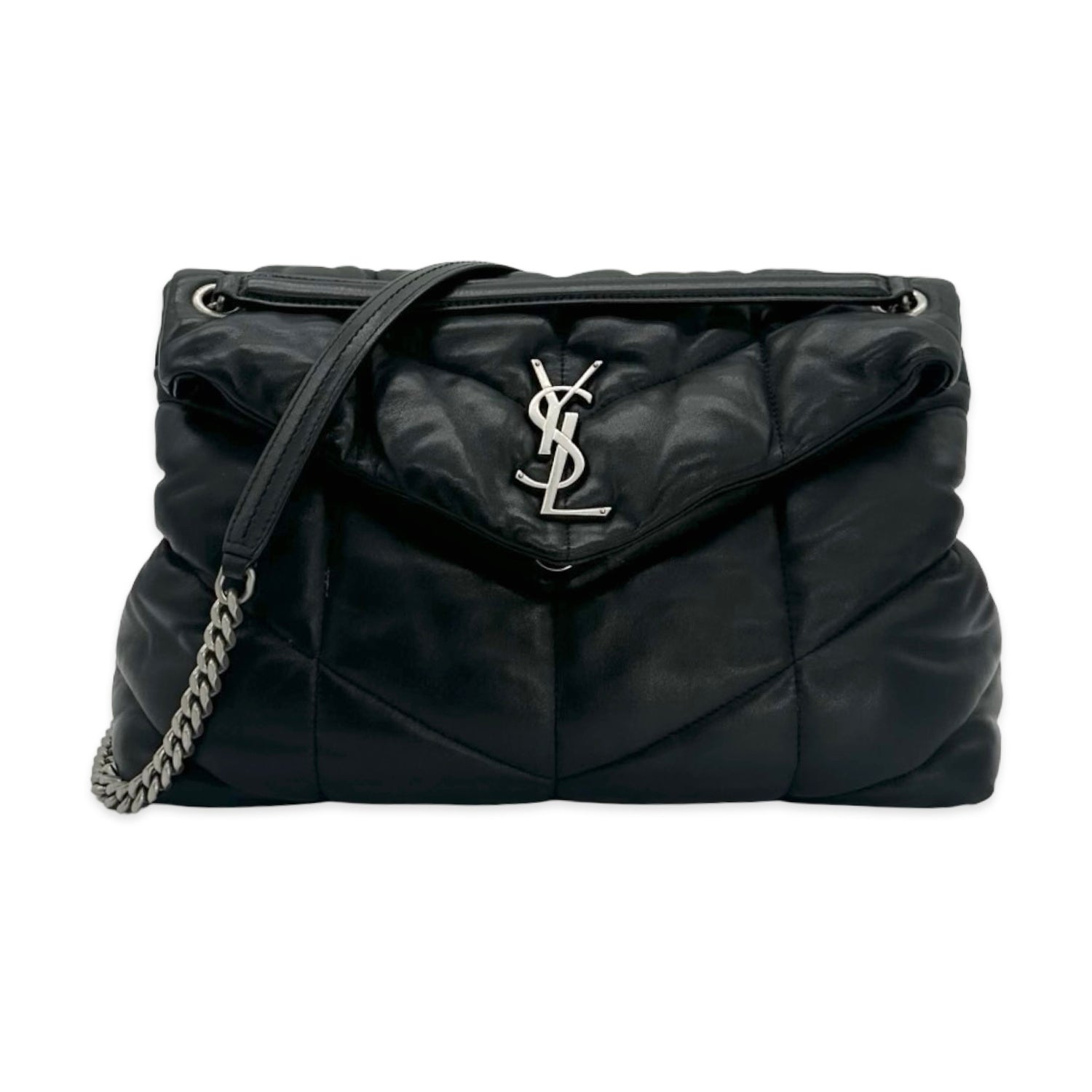 Saint Laurent Quilted Leather Medium Puffer Lou
