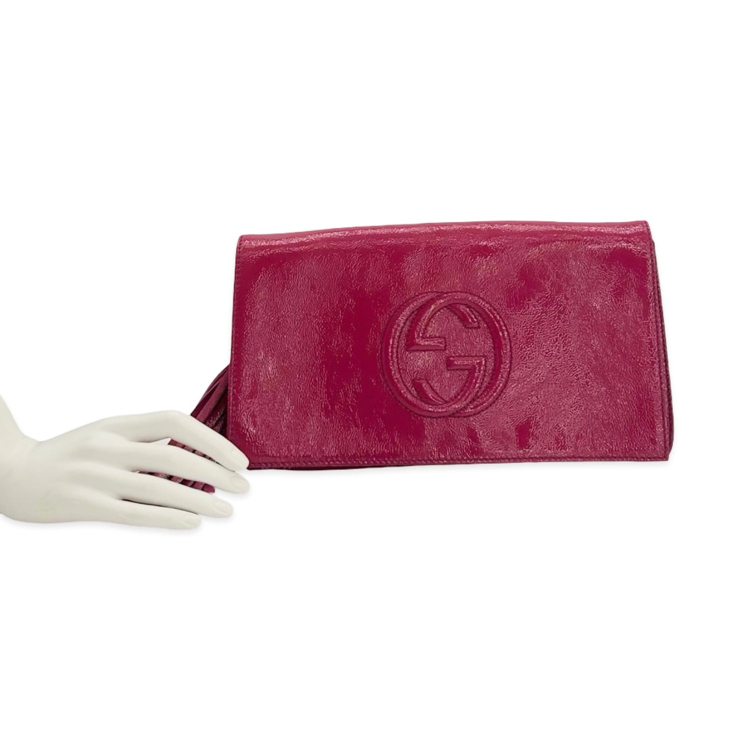 Gucci Calfskin Soho Disco Tassel Clutch