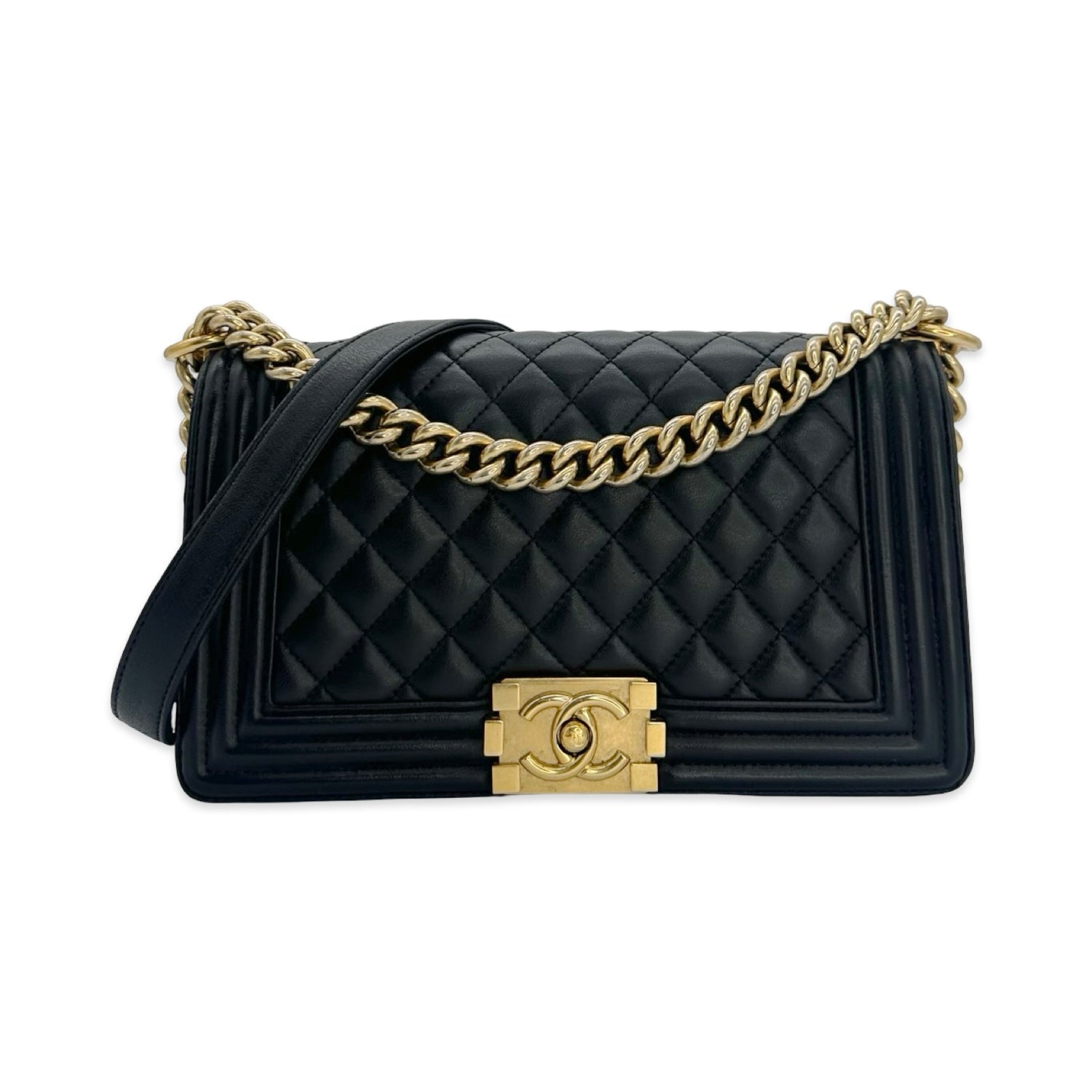 Chanel Quilted Lambskin Medium Boy Bag