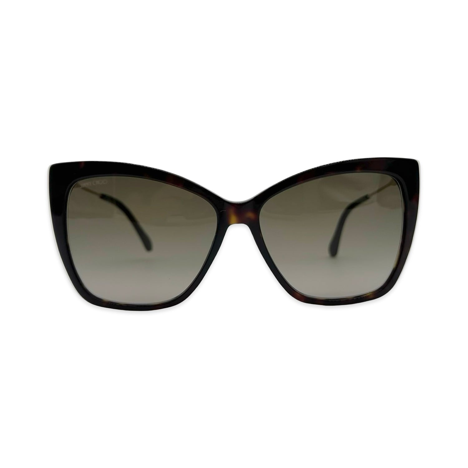 Jimmy Choo Oversized Square Tortoiseshell Sunglasses