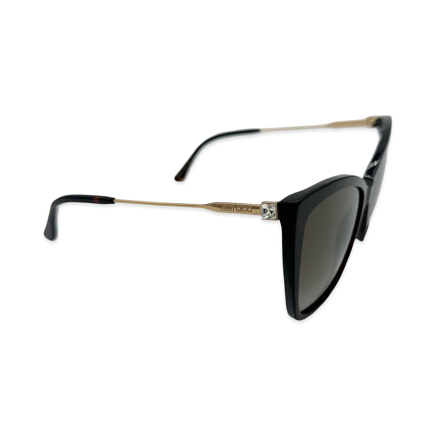Jimmy Choo Oversized Square Tortoiseshell Sunglasses