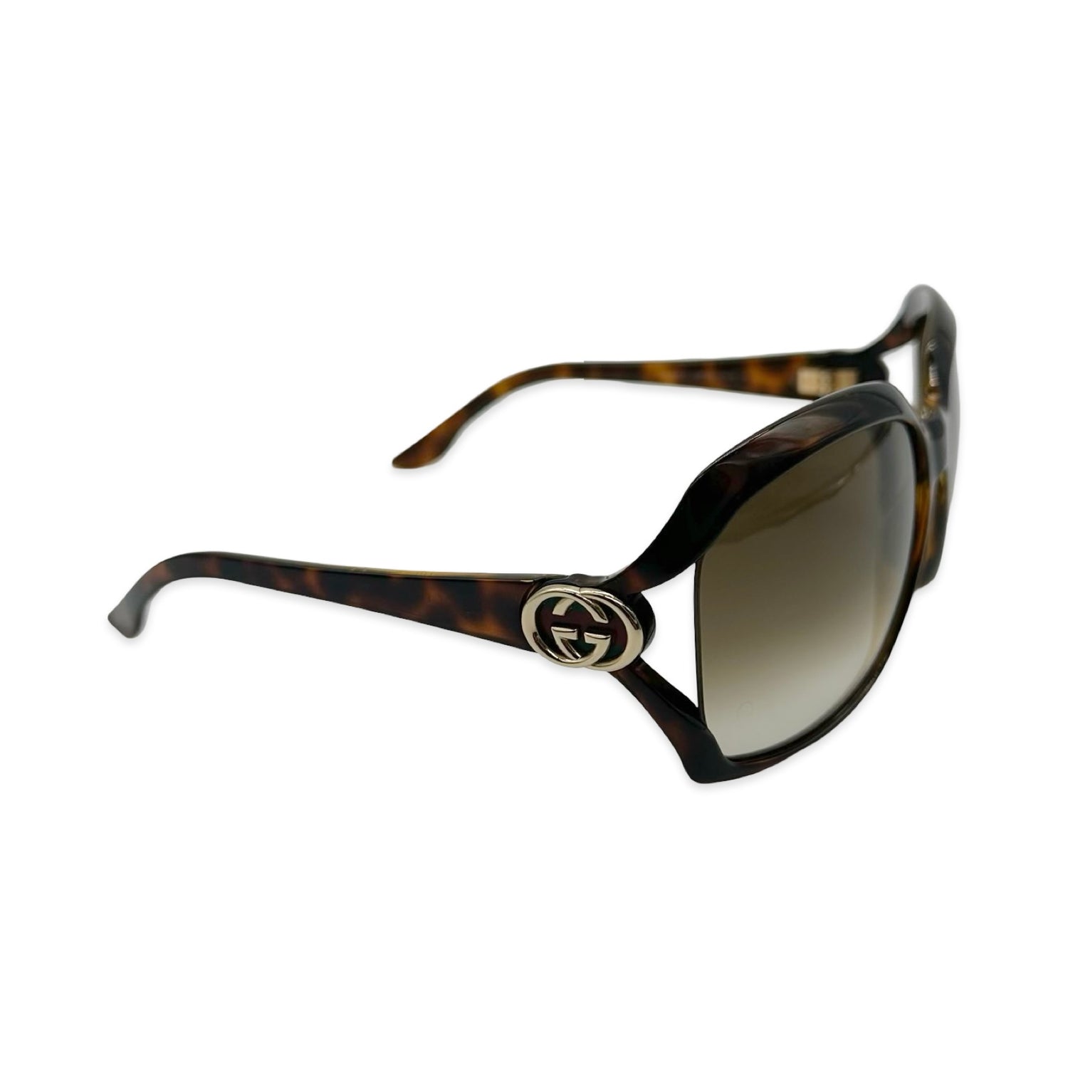 Gucci GG Web Tortoiseshell Sunglasses