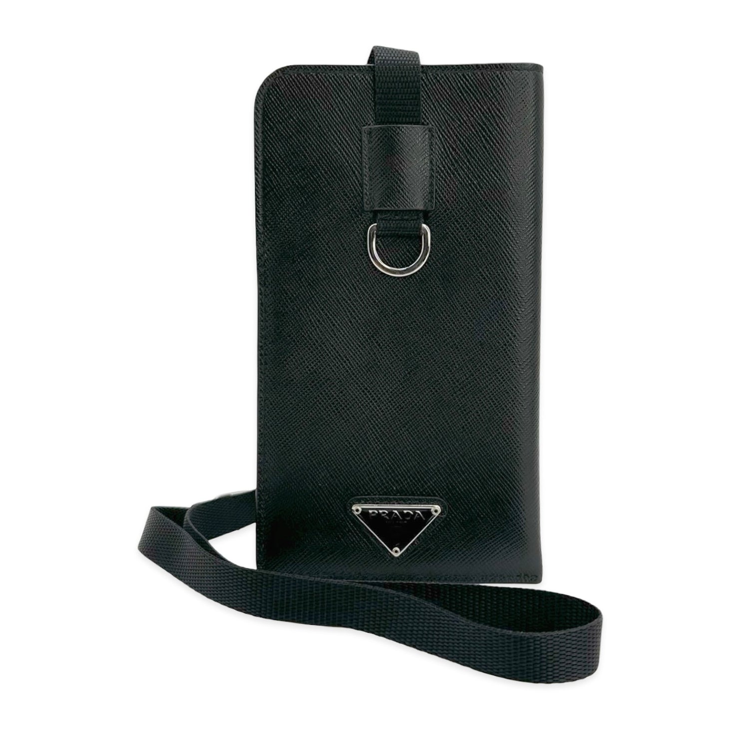 Prada Saffiano Phone Case Card Holder Lanyard