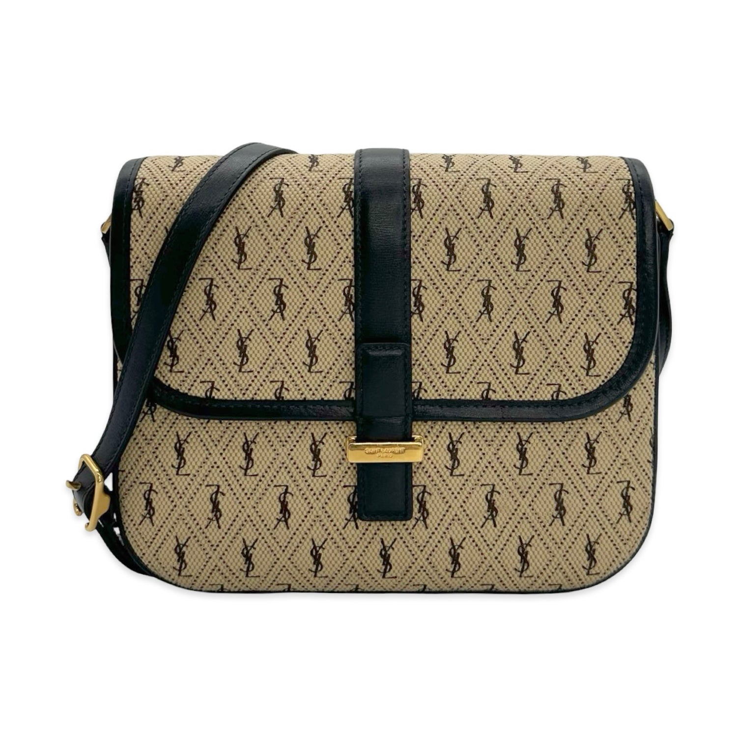 Saint Laurent Monogram Canvas Flap Messenger