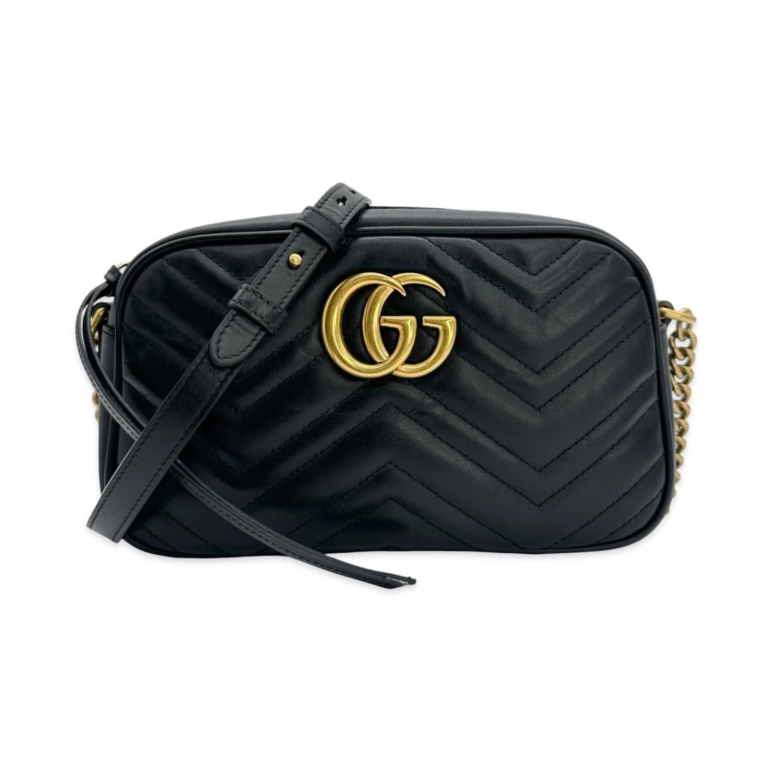 Gucci Quilted Leather GG Marmont Camera Bag