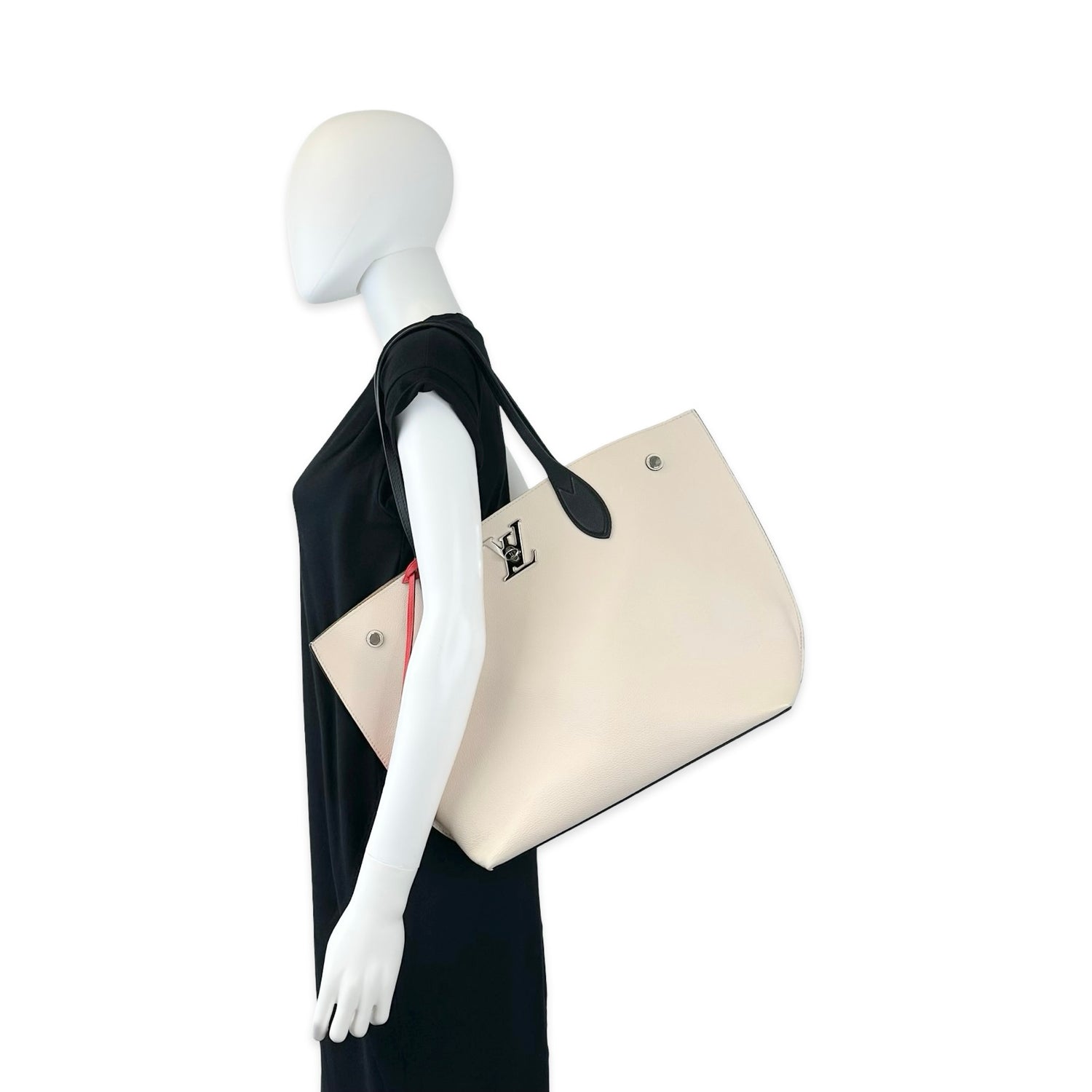 Louis Vuitton Grained Calfskin LockMe Tote