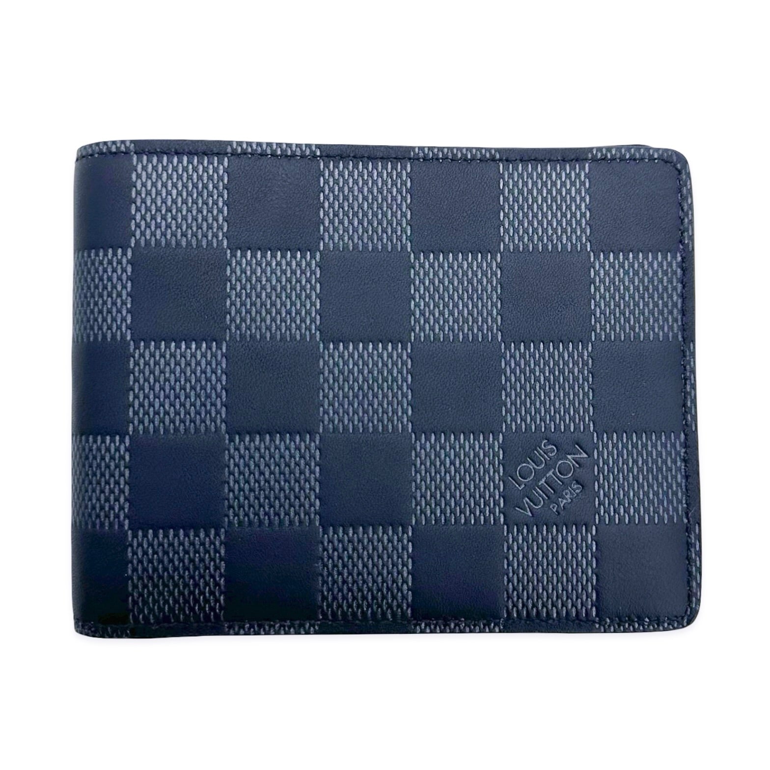 LOUIS VUITTON ネイビー ハンカチ Louis Vuitton Damier Infini Multiple Wallet