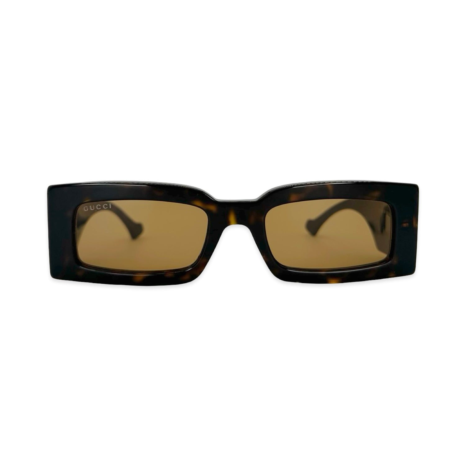 Gucci GG Rectangular Tortoiseshell Sunglasses