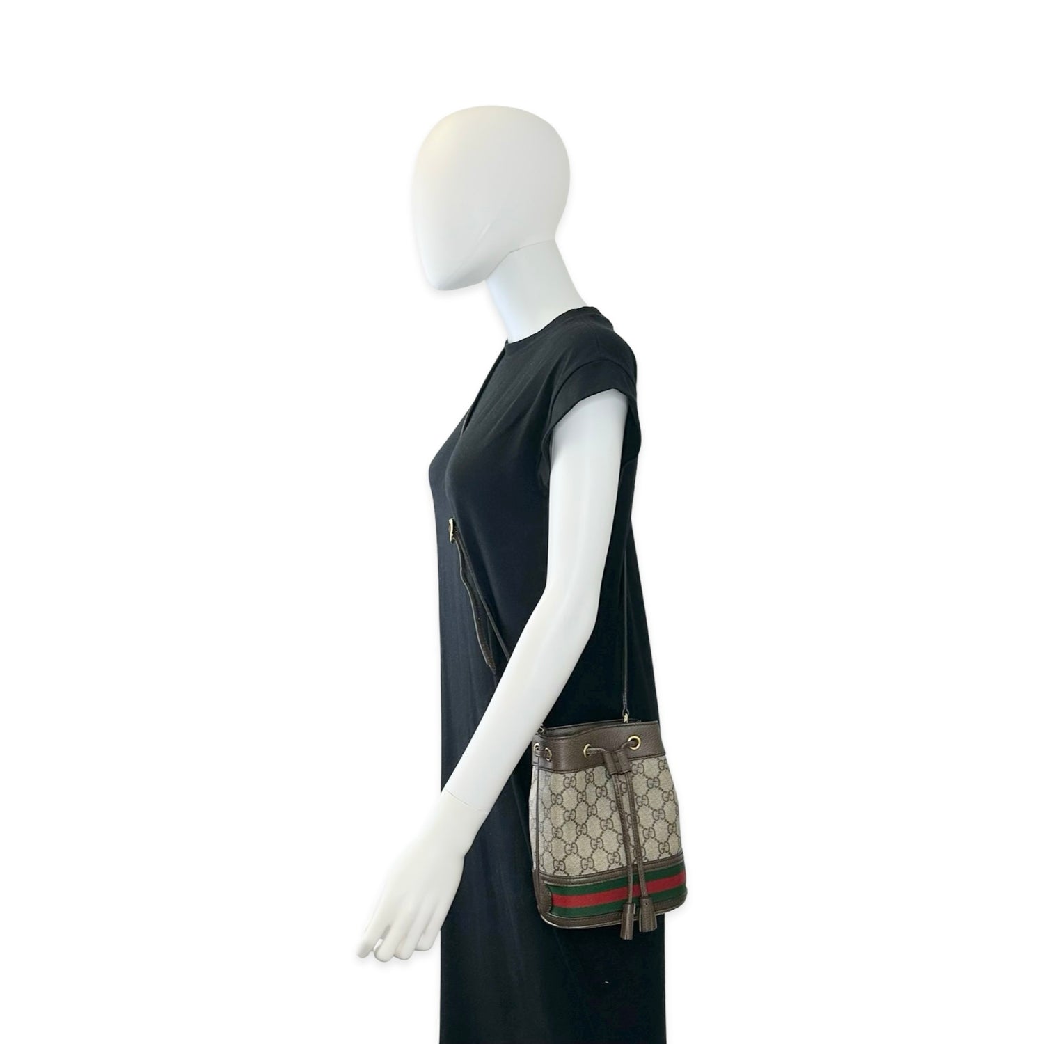 Gucci GG Supreme Mini Ophidia Bucket Bag