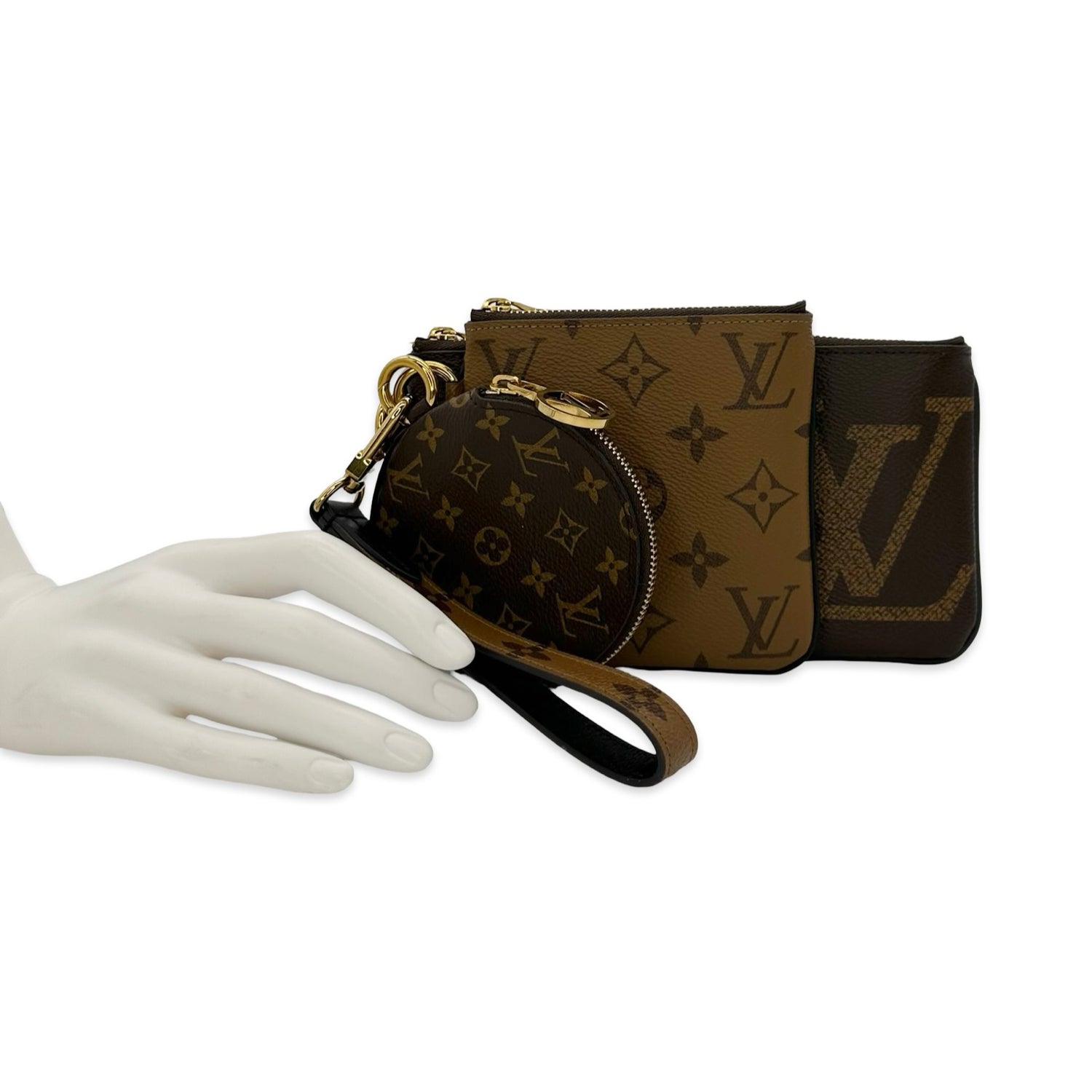 Louis Vuitton Monogram Reverse Trio Pouches