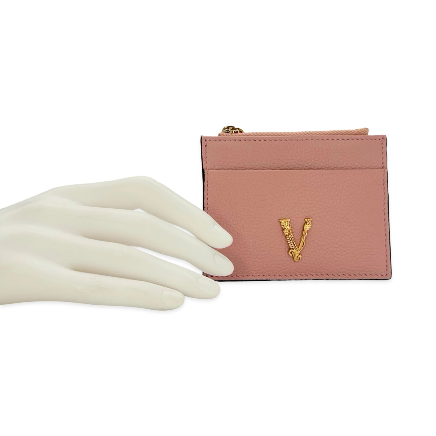 Versace Virtus Zip Card Holder