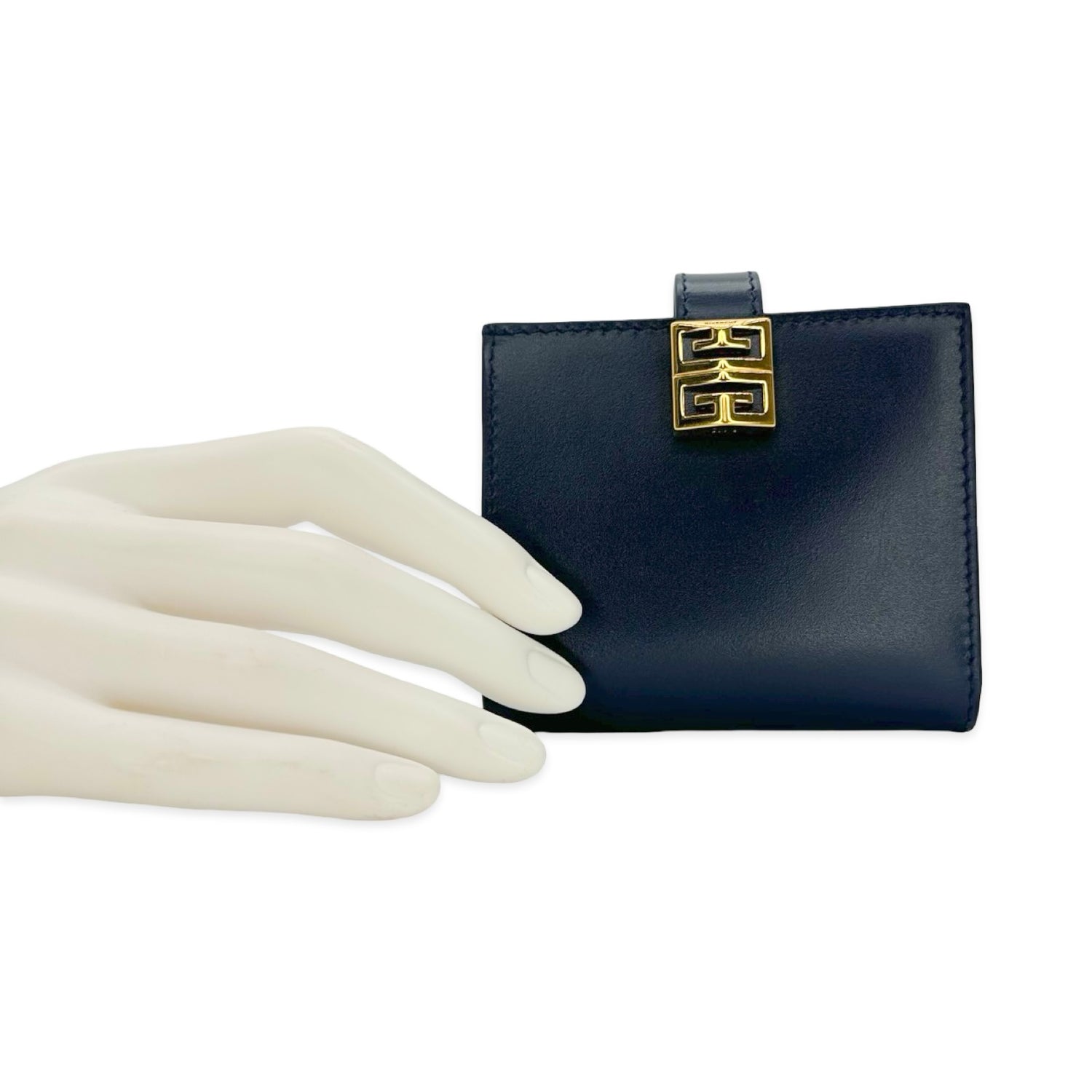 Givenchy 4G Box Calfskin Compact Snap Wallet