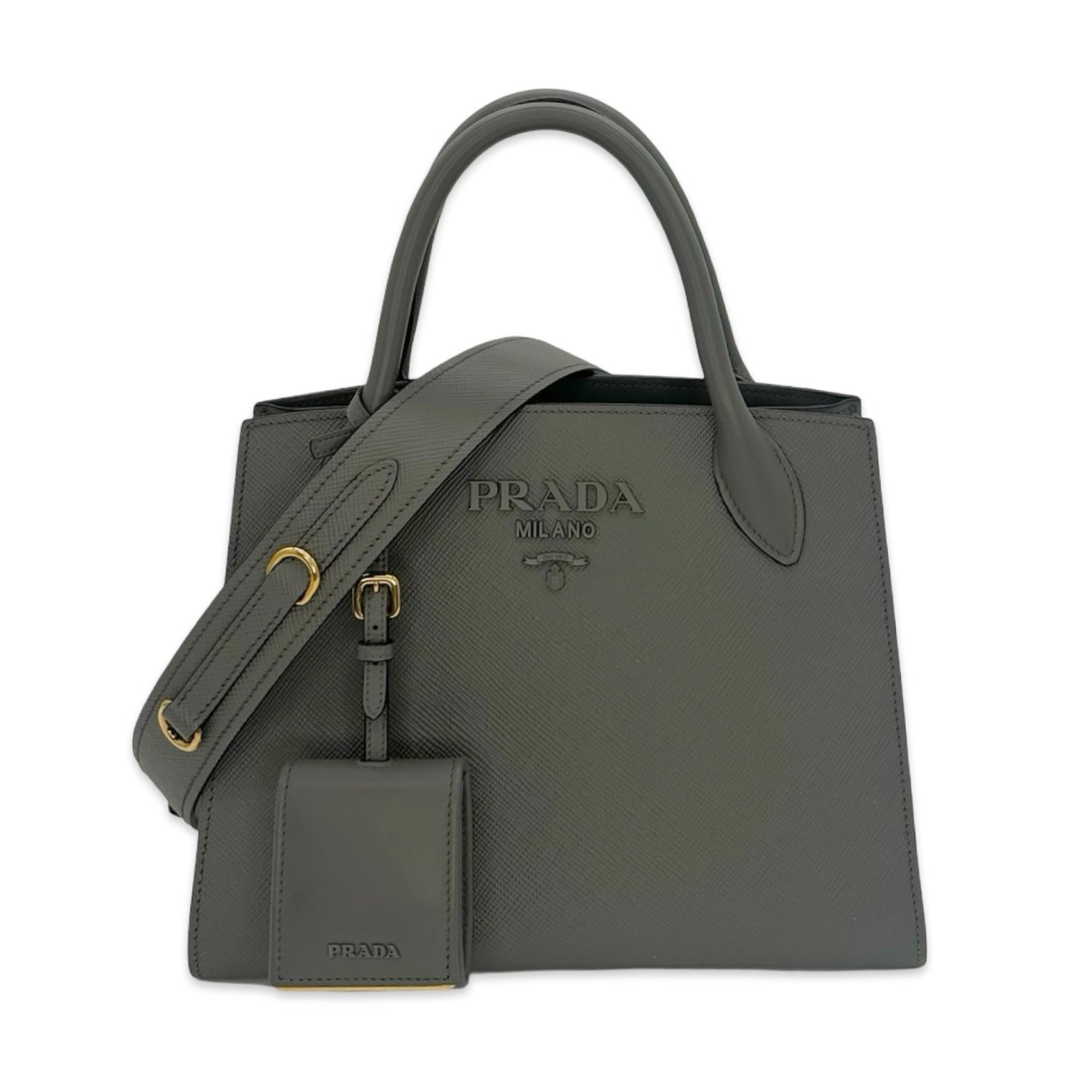 Prada Saffiano Small Monochrome Top Handle Tote