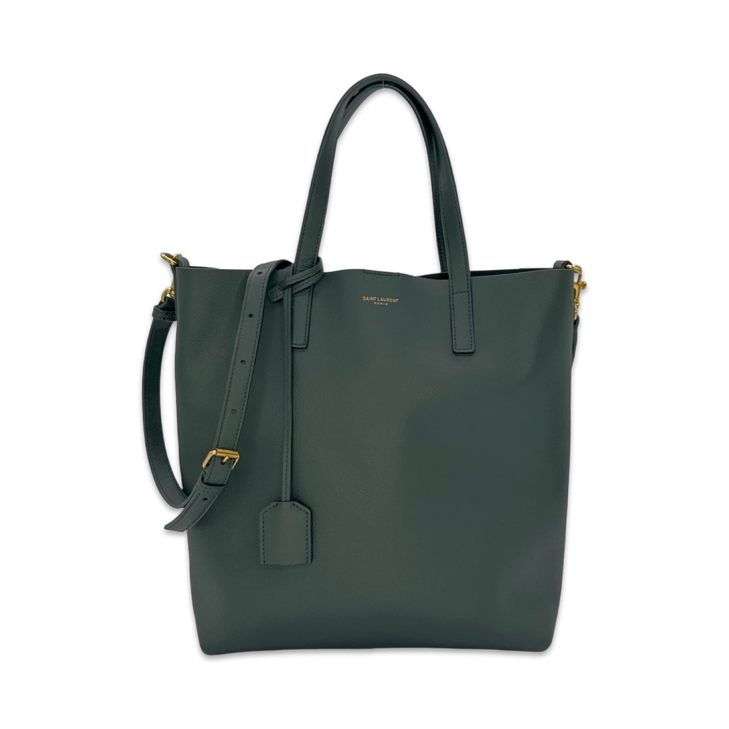 Saint Laurent Leather North/South Shopping Tote