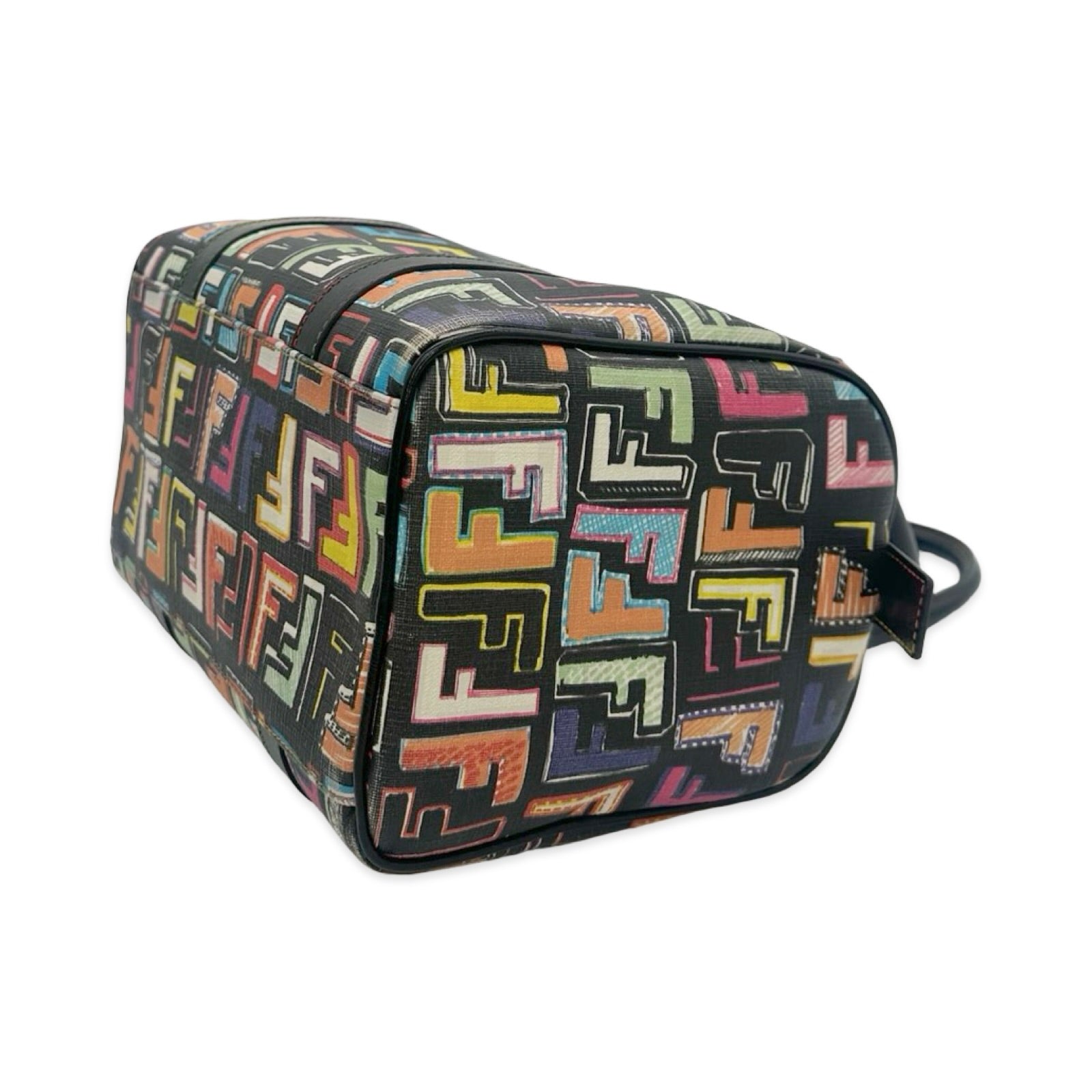 FENDI FFロゴボストンバッグ Fendi FF Coated Canvas Spalmati Forever Boston Bag