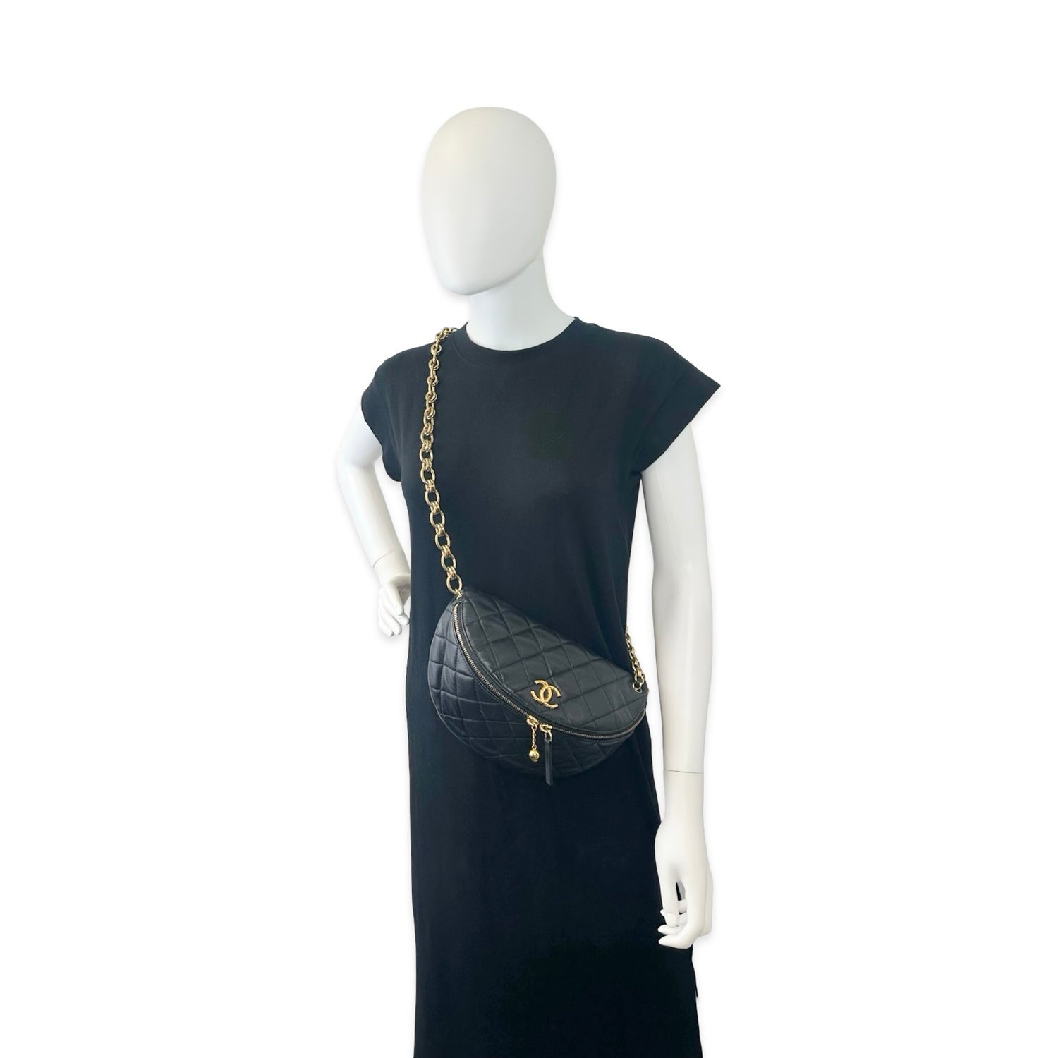 Chanel Quilted Lambskin Chain Bum Belt Bag