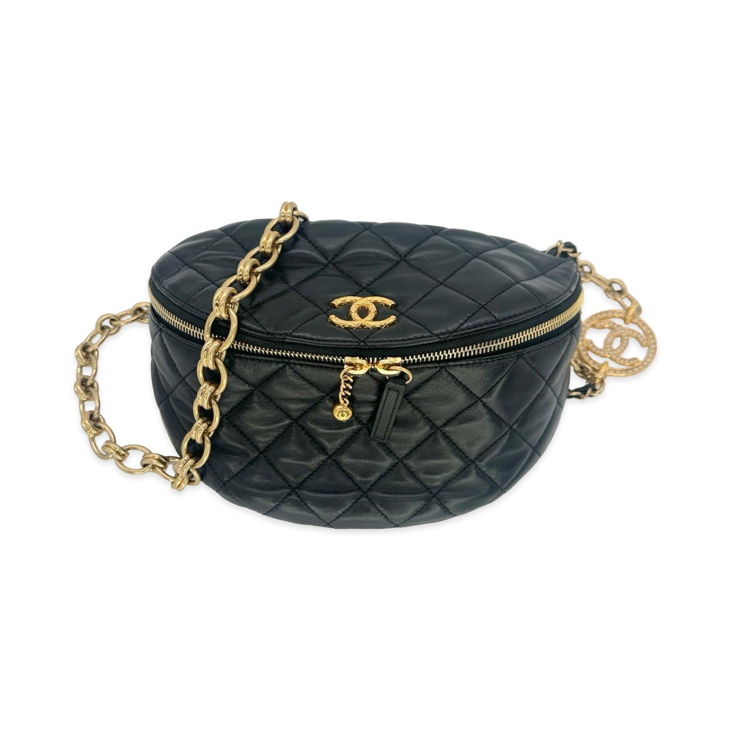 Chanel Quilted Lambskin Chain Bum Belt Bag