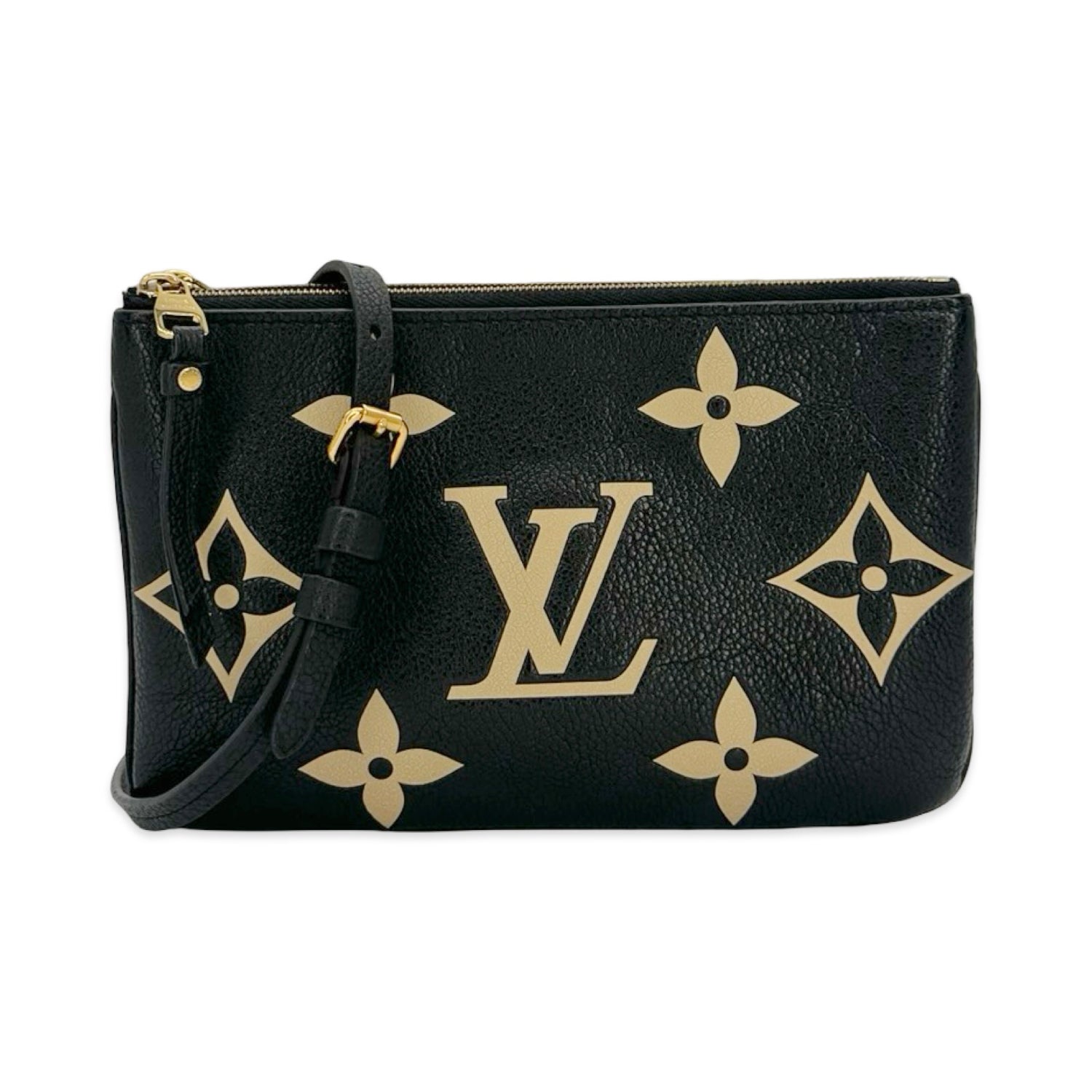 Louis Vuitton Monogram Empreinte Bicolor Double Zip Pochette