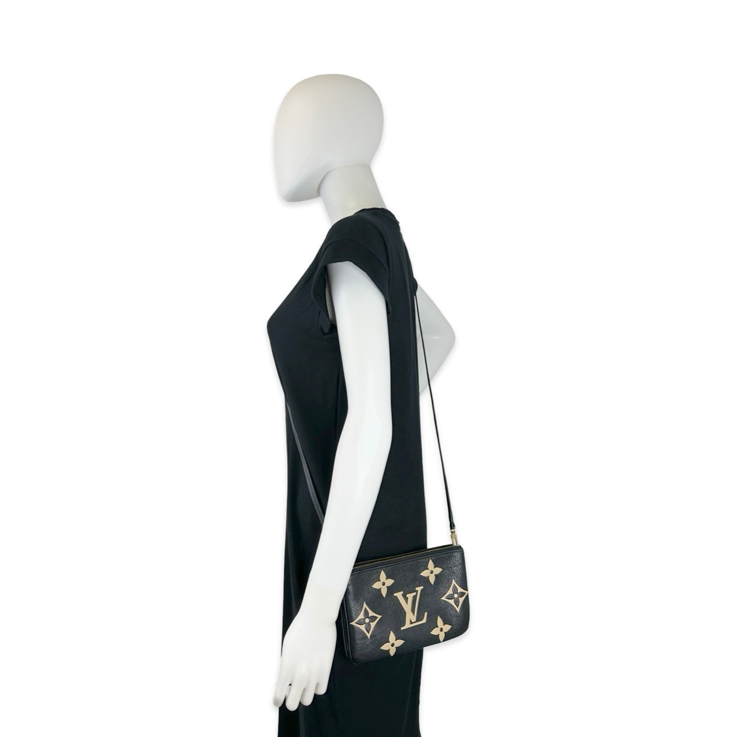 Louis Vuitton Monogram Empreinte Bicolor Double Zip Pochette