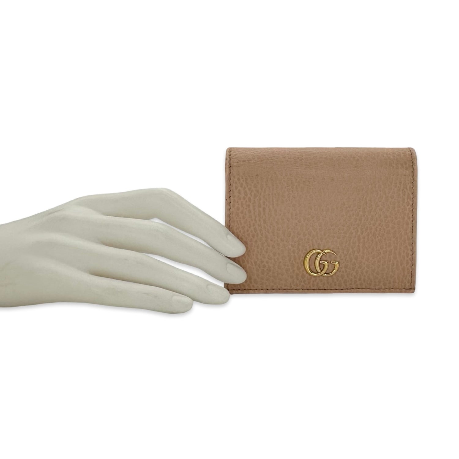 Gucci Calfskin GG Marmont Compact Wallet