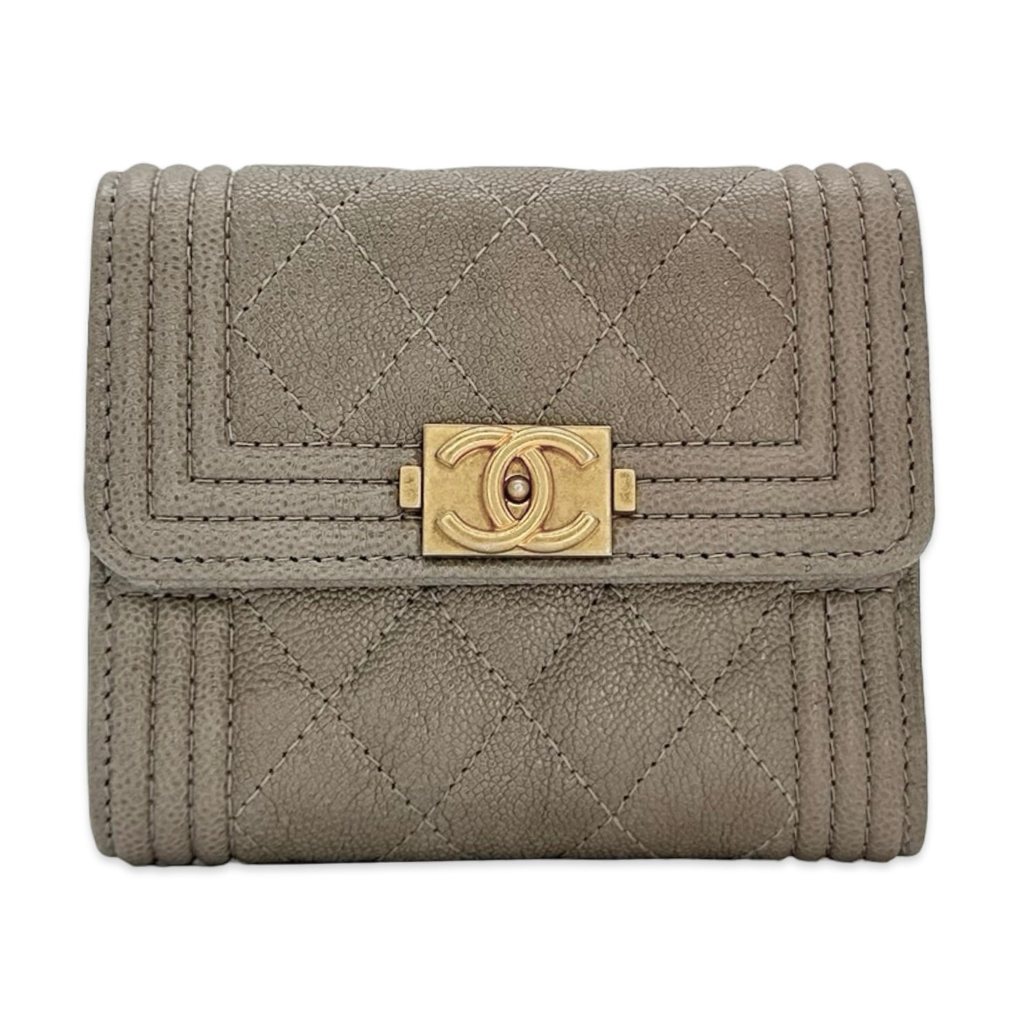 Chanel Quilted Caviar Boy Wallet