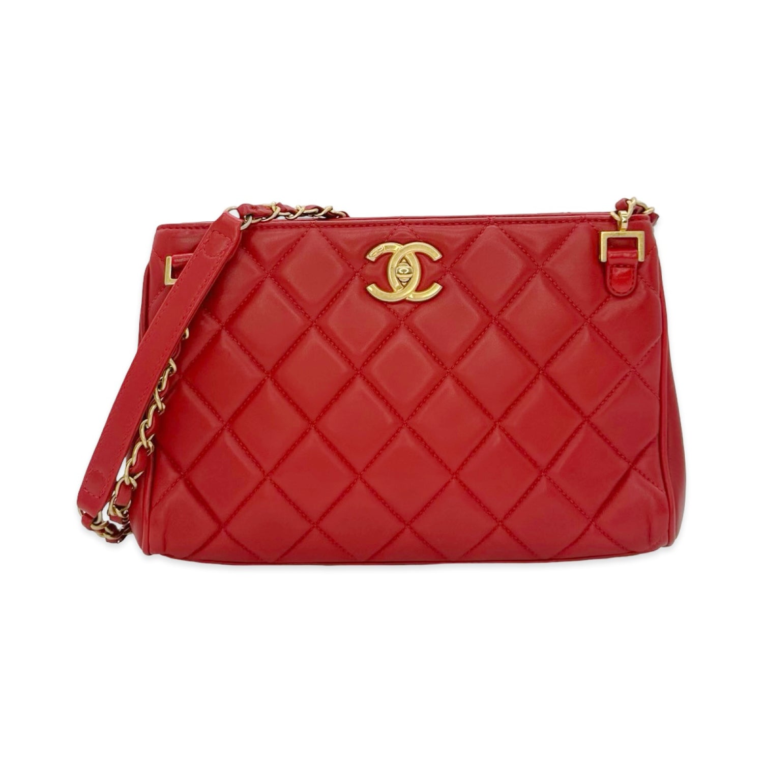 Chanel Quilted Lambskin Chain Tote
