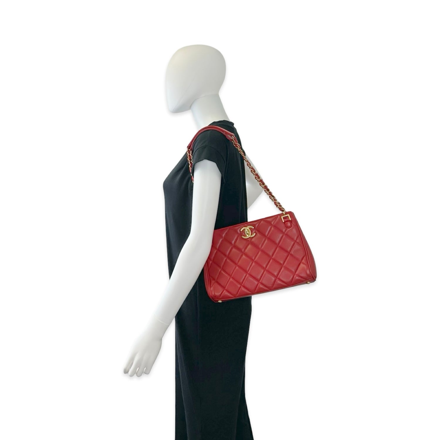 Chanel Quilted Lambskin Chain Tote