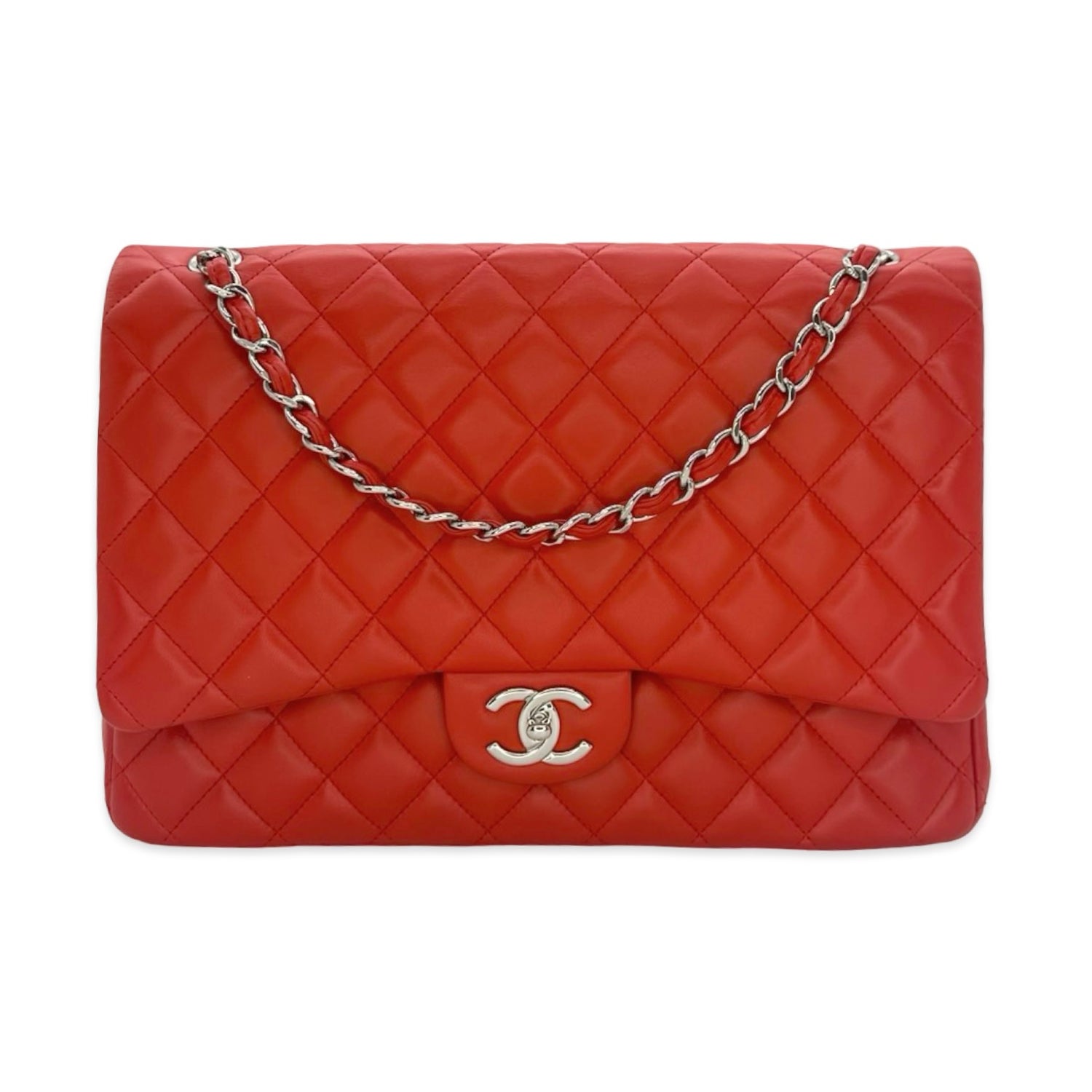 Chanel Quilted Lambskin Maxi Classic Double Flap