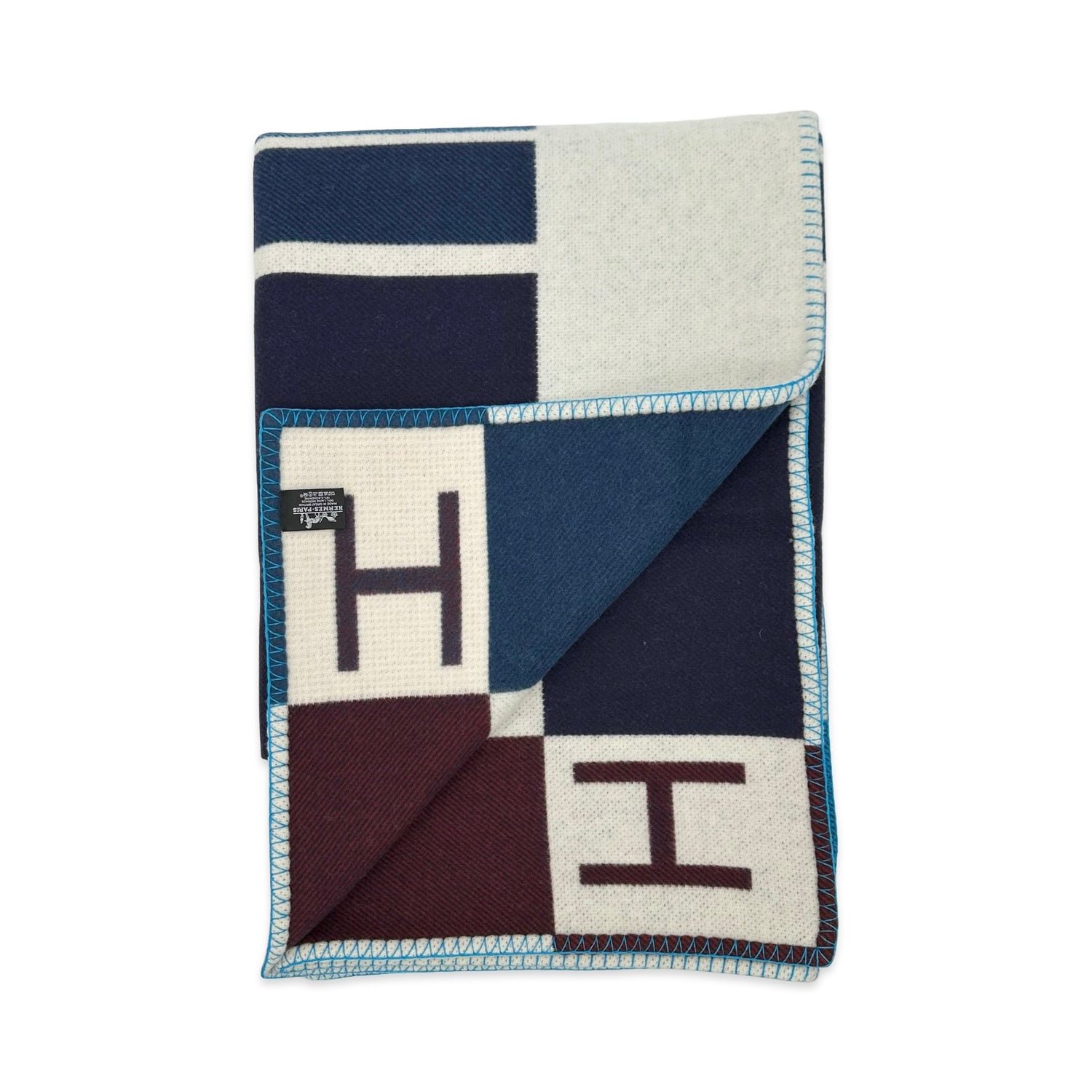 Hermes Merino Wool/Cashmere Avalon Vibration Throw Blanket