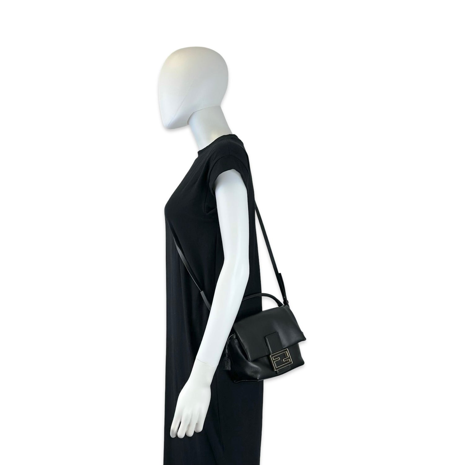 Fendi Lambskin Mamma Drawstring Baguette