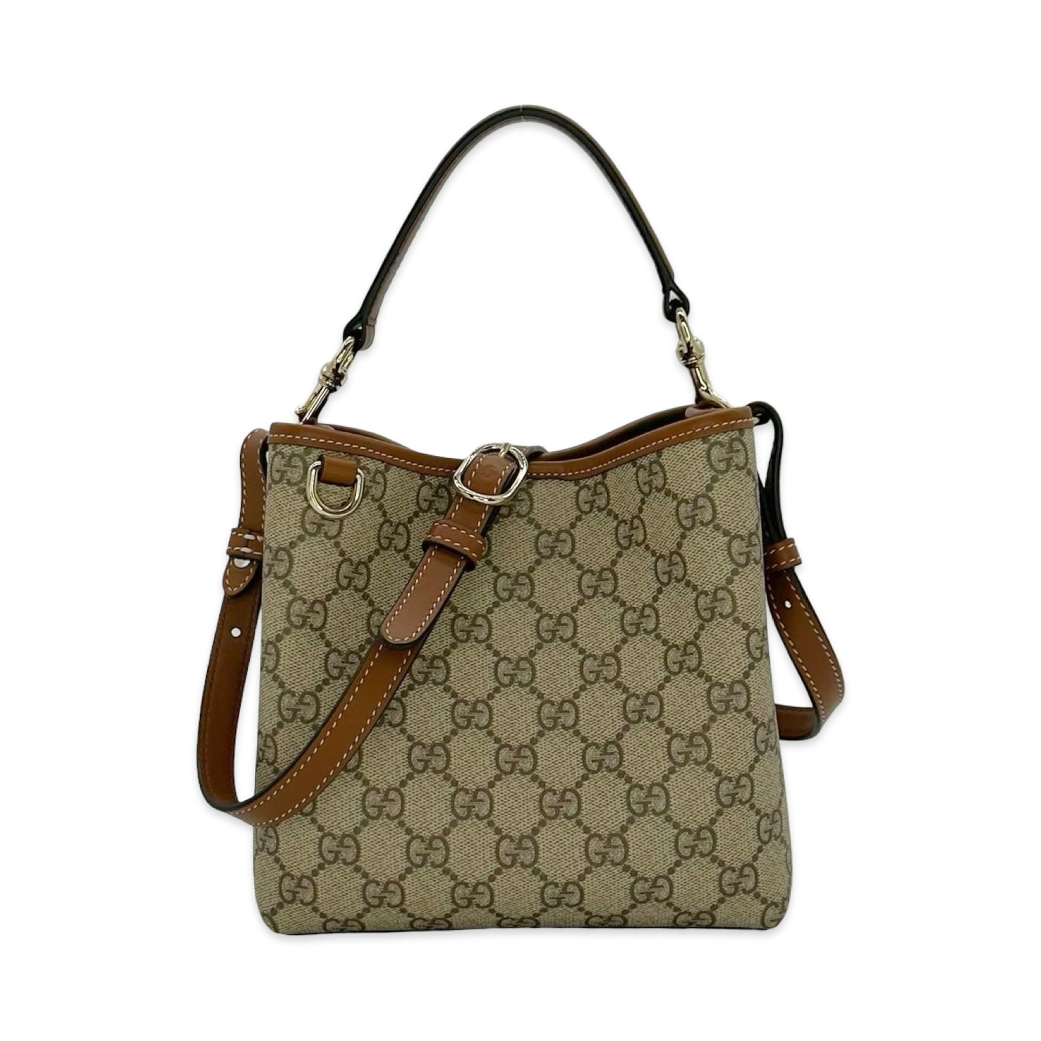 Gucci GG Supreme Emblem Small Bucket Bag