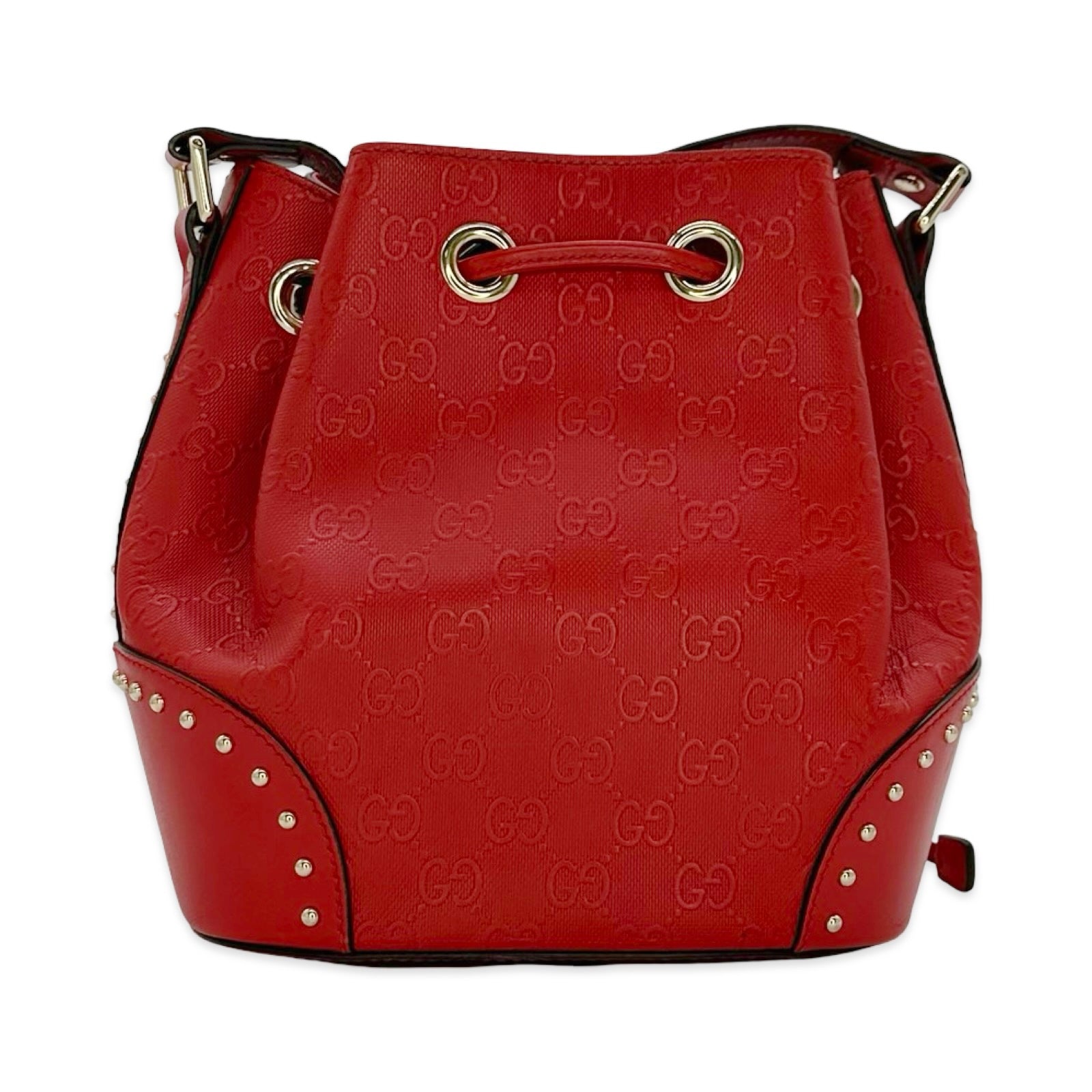 Gucci Lux GG Embossed Studded Bucket Bag