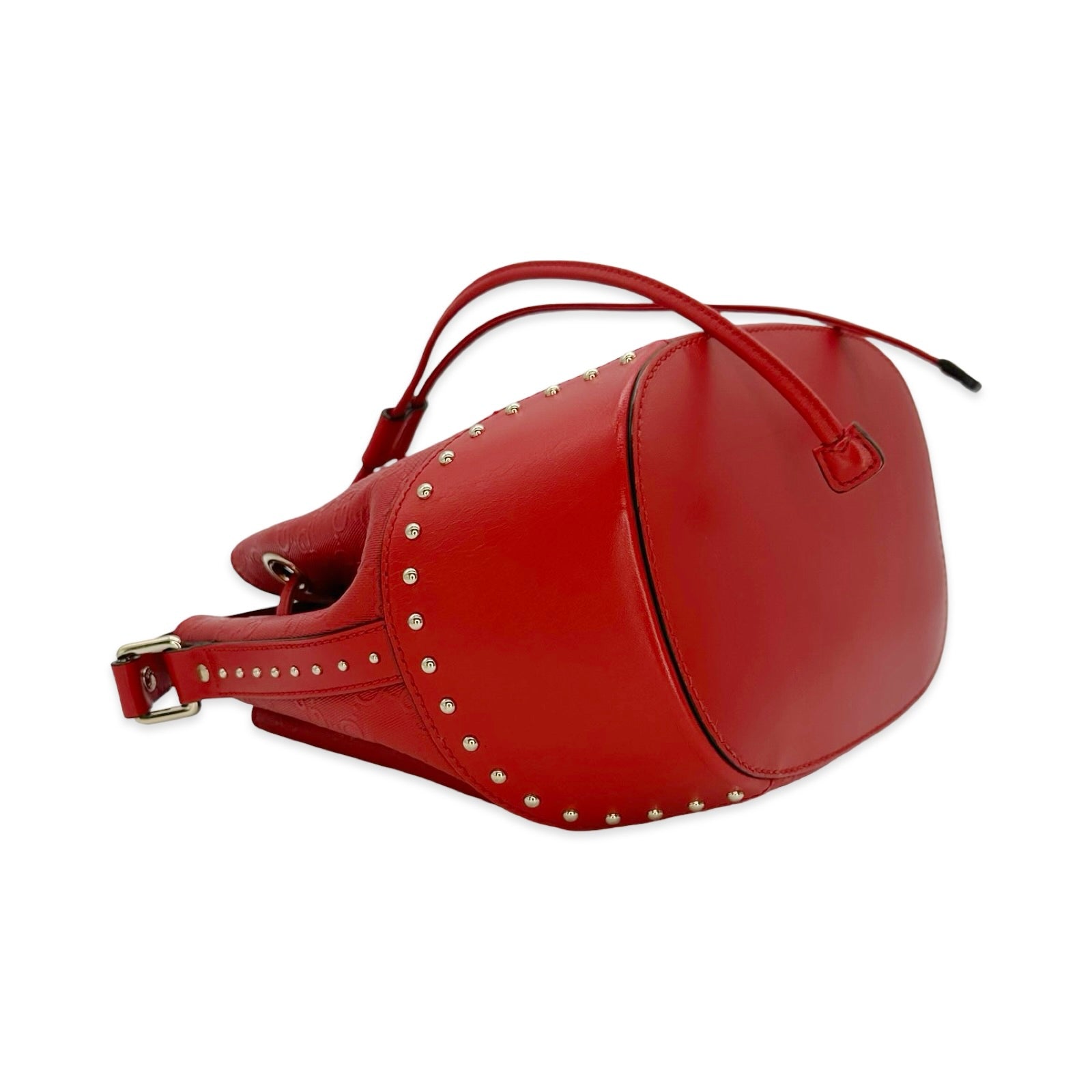 Gucci Lux GG Embossed Studded Bucket Bag