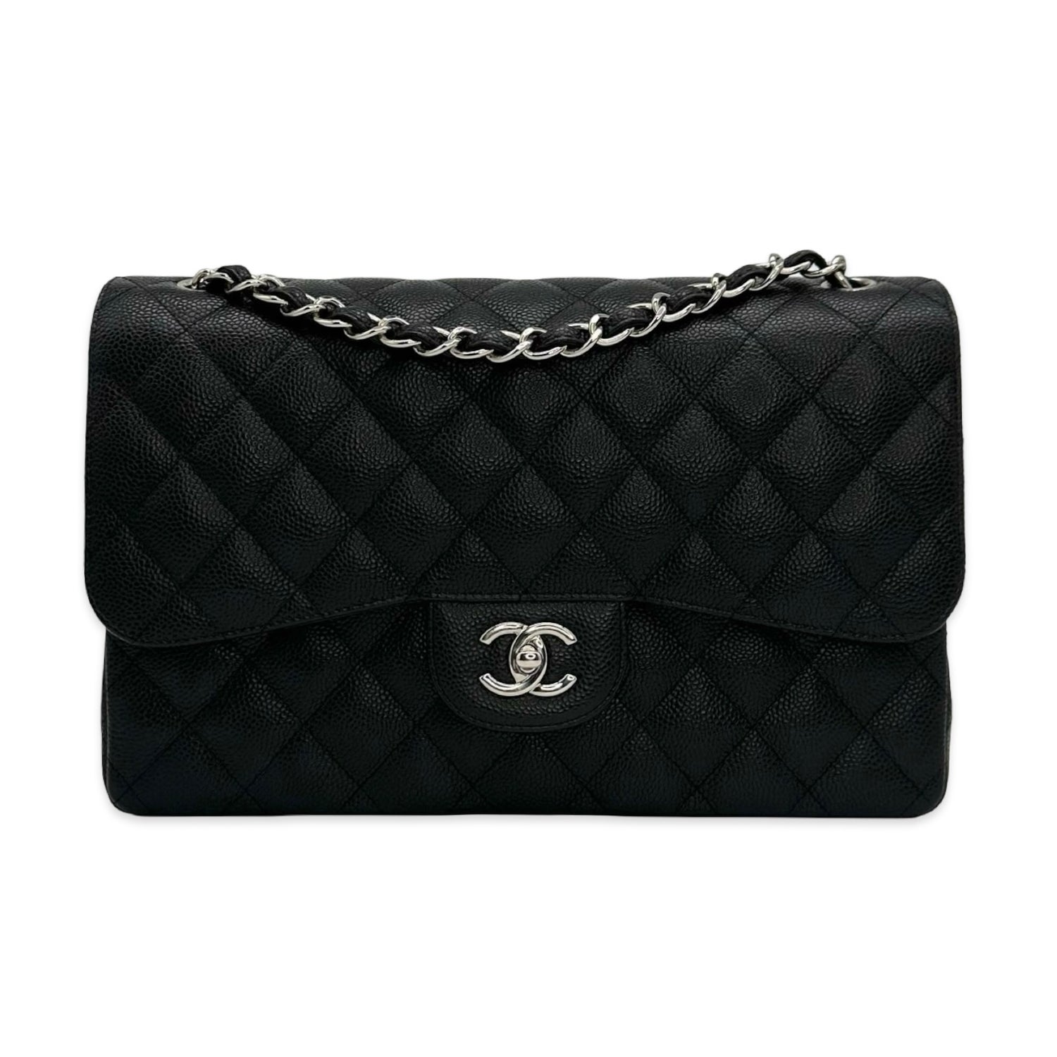 Quilted Caviar Jumbo Classic Double Flap