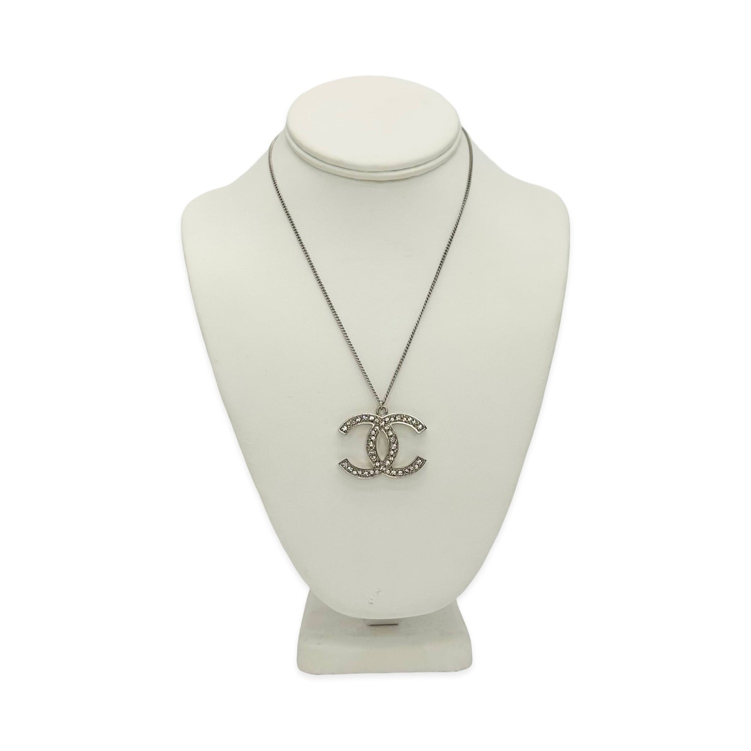Crystal CC Long Pendant Necklace