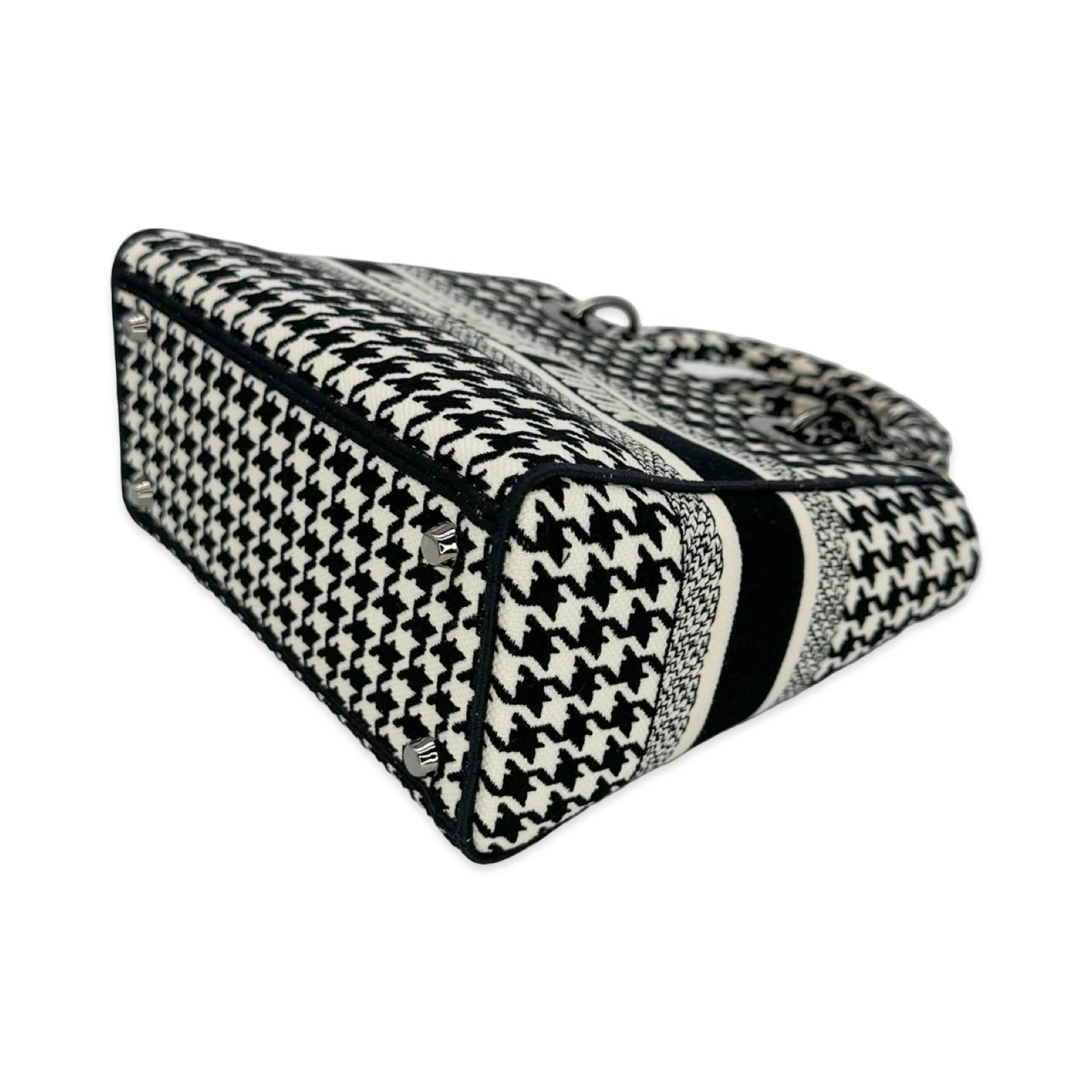 ディディモス ディディタイ Houndstooth Christian Dior Houndstooth Canvas Medium Lady D-Lite