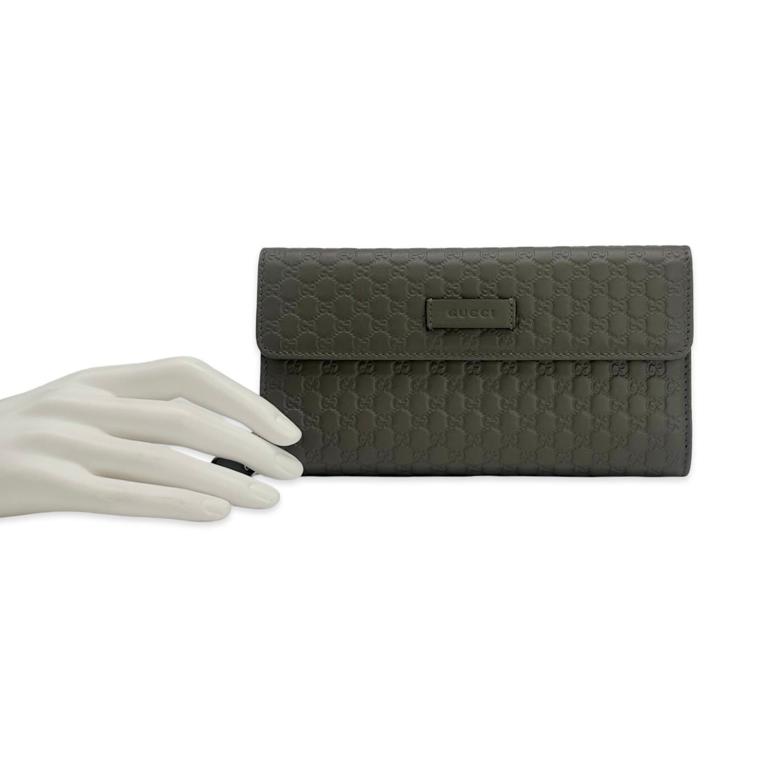Gucci Microguccisima Double Zip/ Snap Long Wallet