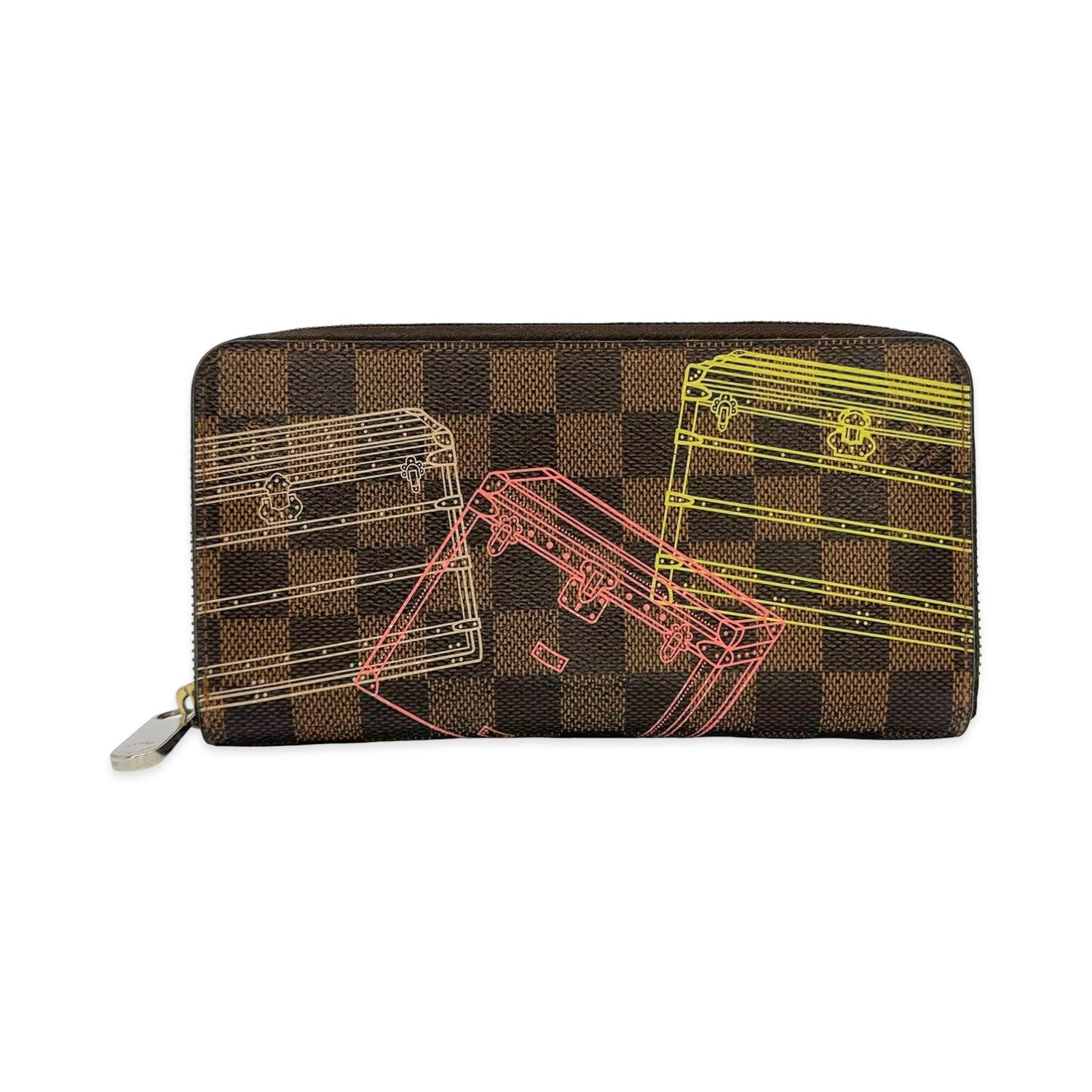 Louis Vuitton Damier Ebene Illustration Zippy Wallet