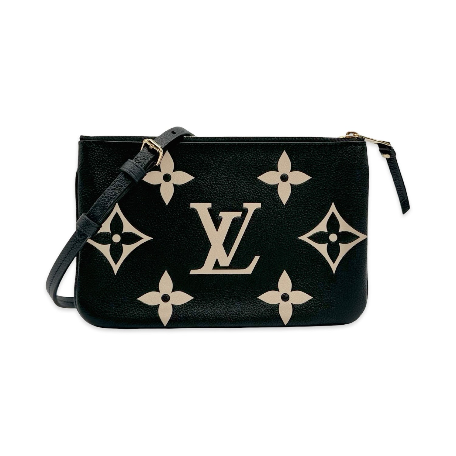 Louis Vuitton Monogram Empreinte Bicolor Double Zip Pochette