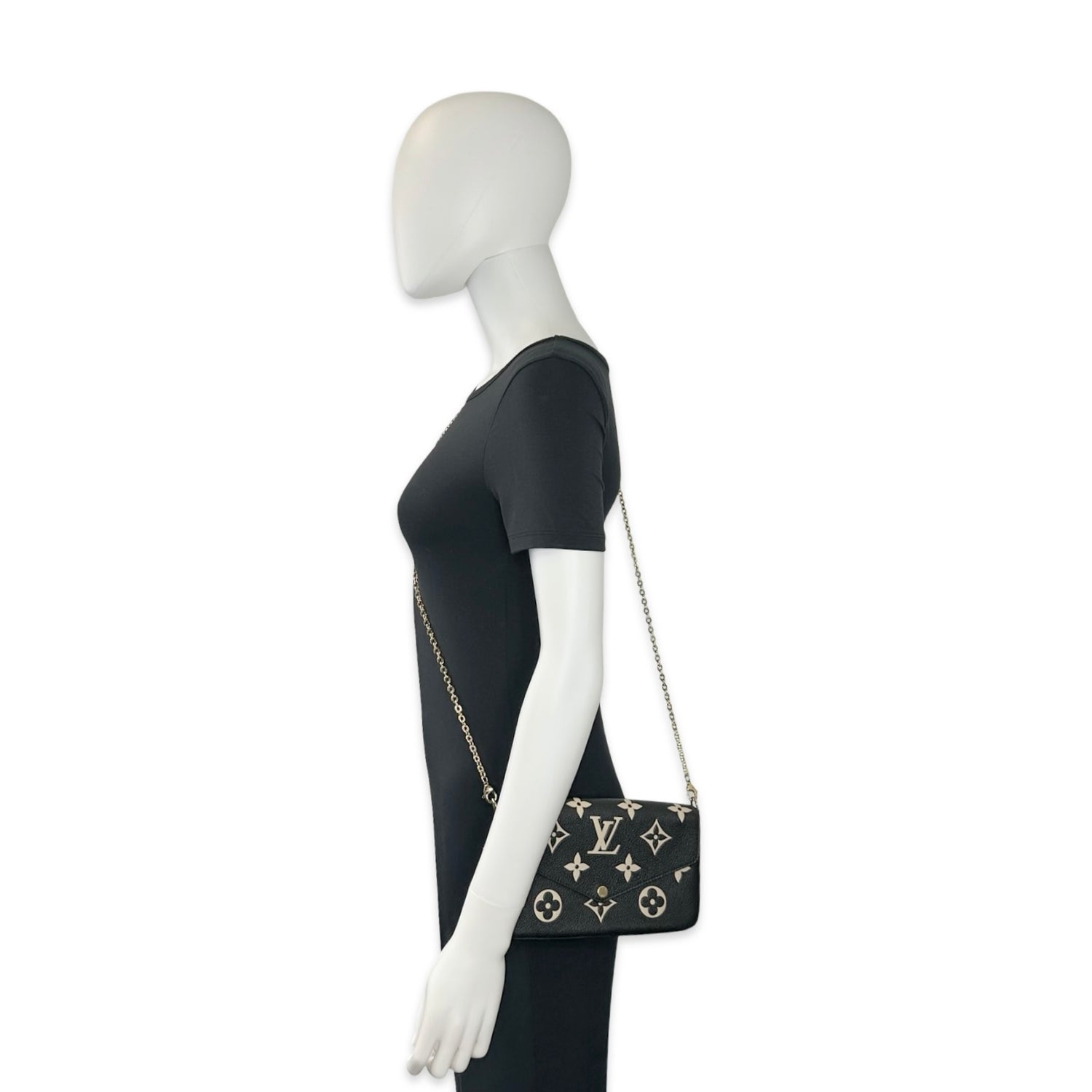 Louis Vuitton Monogram Empreinte Bicolor Felicie Pochette