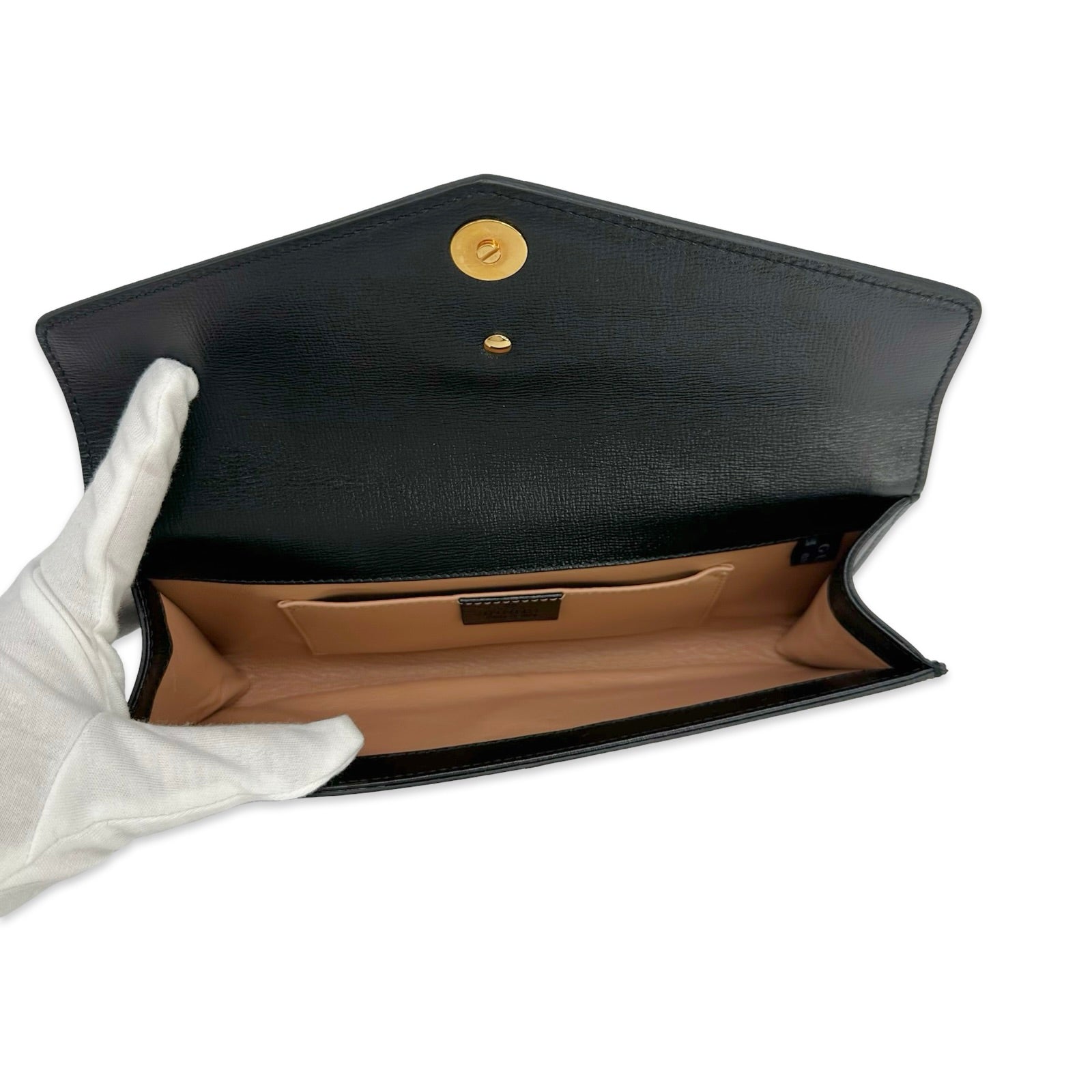 Gucci Calfskin Torchon Broadway Envelope Clutch