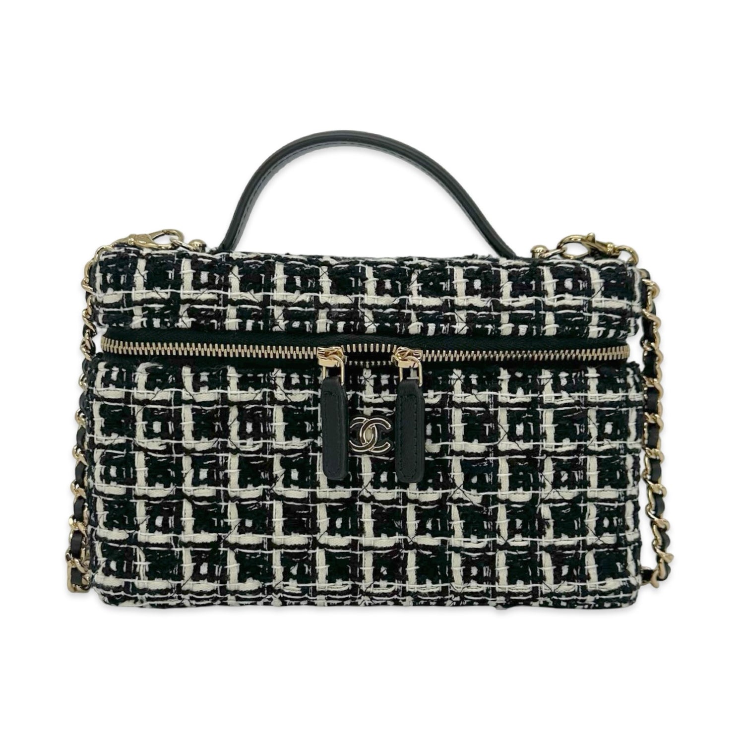 Chanel Quilted Tweed Slim Vanity