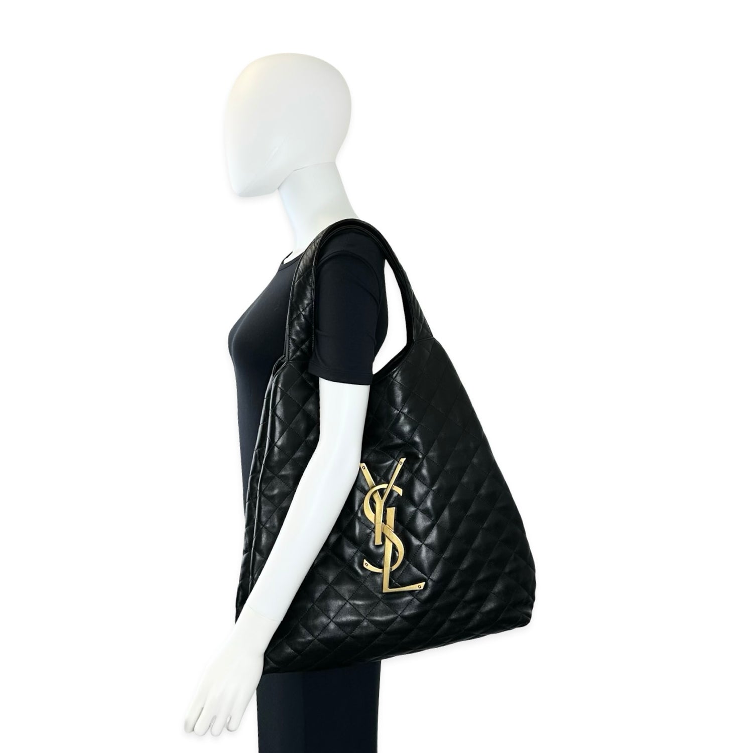 Saint Laurent Quilted Lambskin Icare Tote