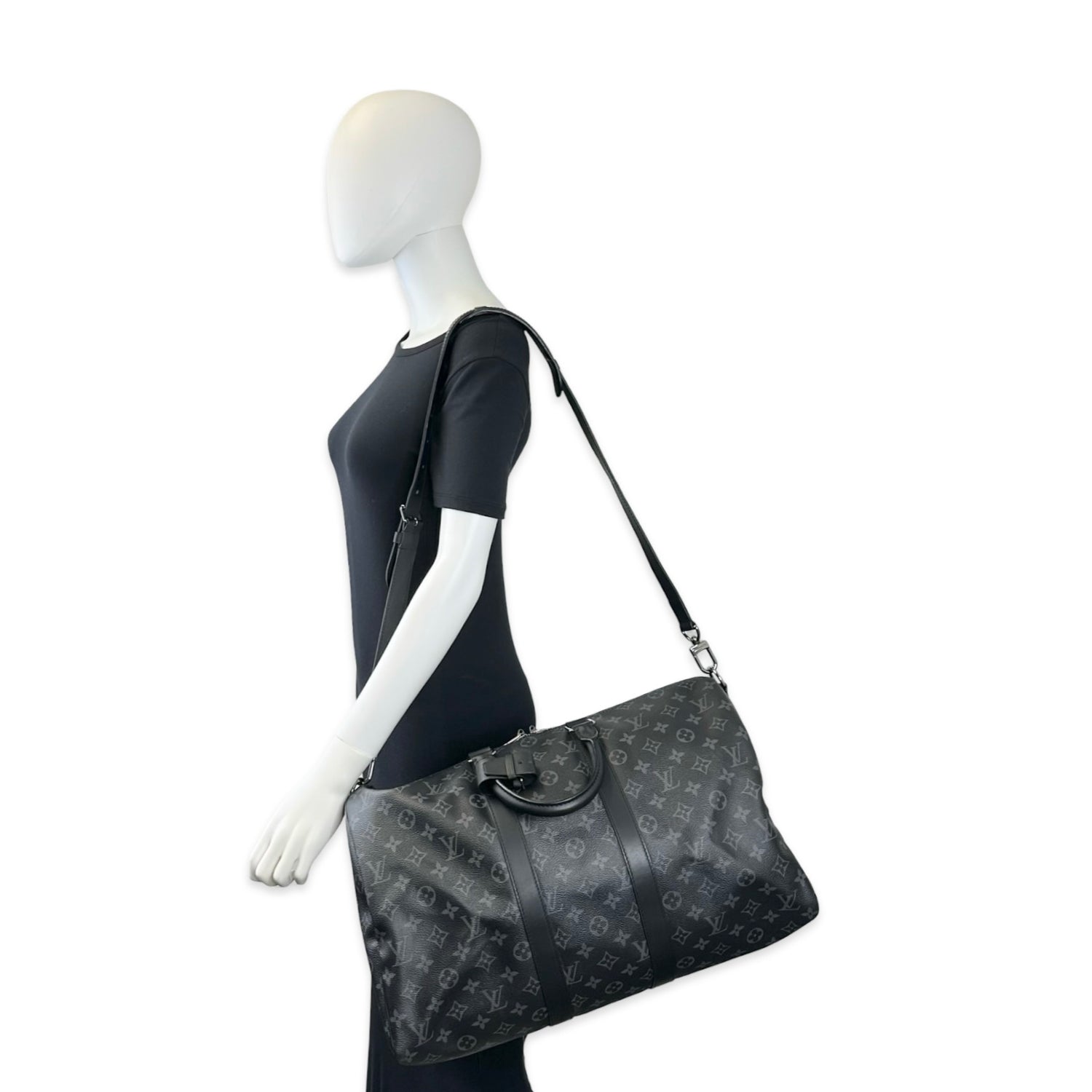 Louis Vuitton Monogram Eclipse Keepall Bandouliere 45