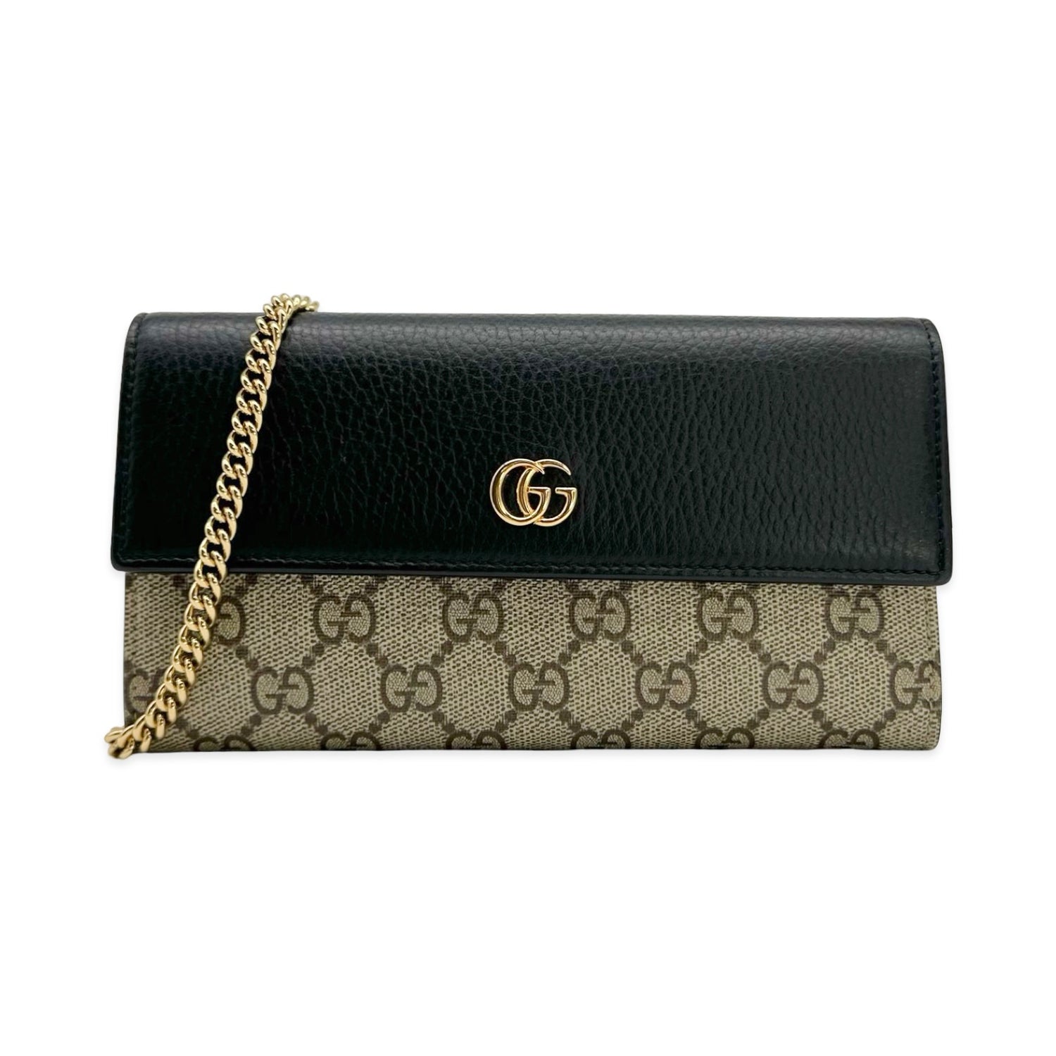Gucci GG Supreme Marmont Chain Wallet
