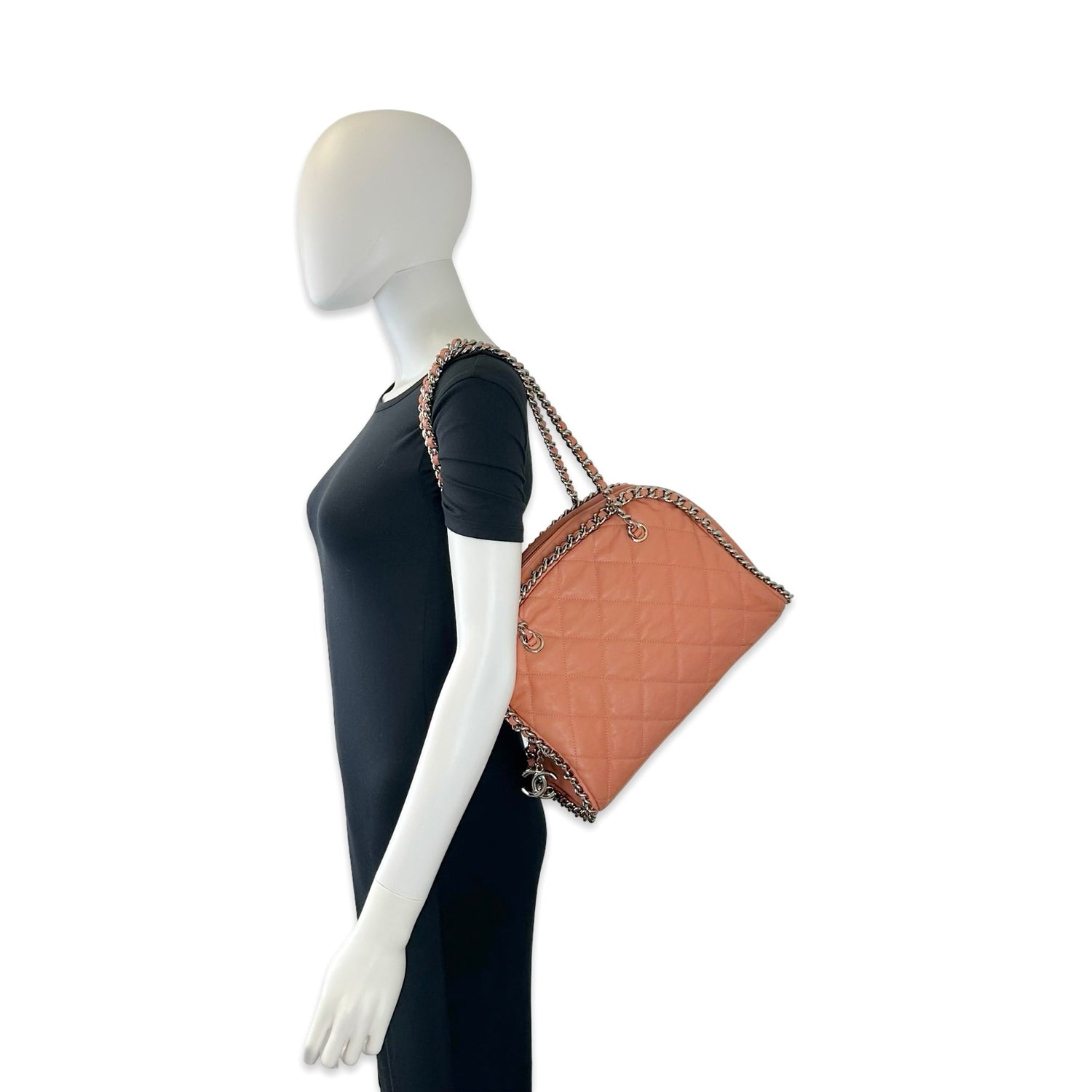 Chanel Quilted Leather Enchained Bowler Bag