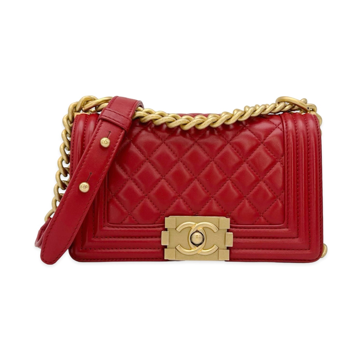 Chanel Quilted Lambskin Small Boy Bag