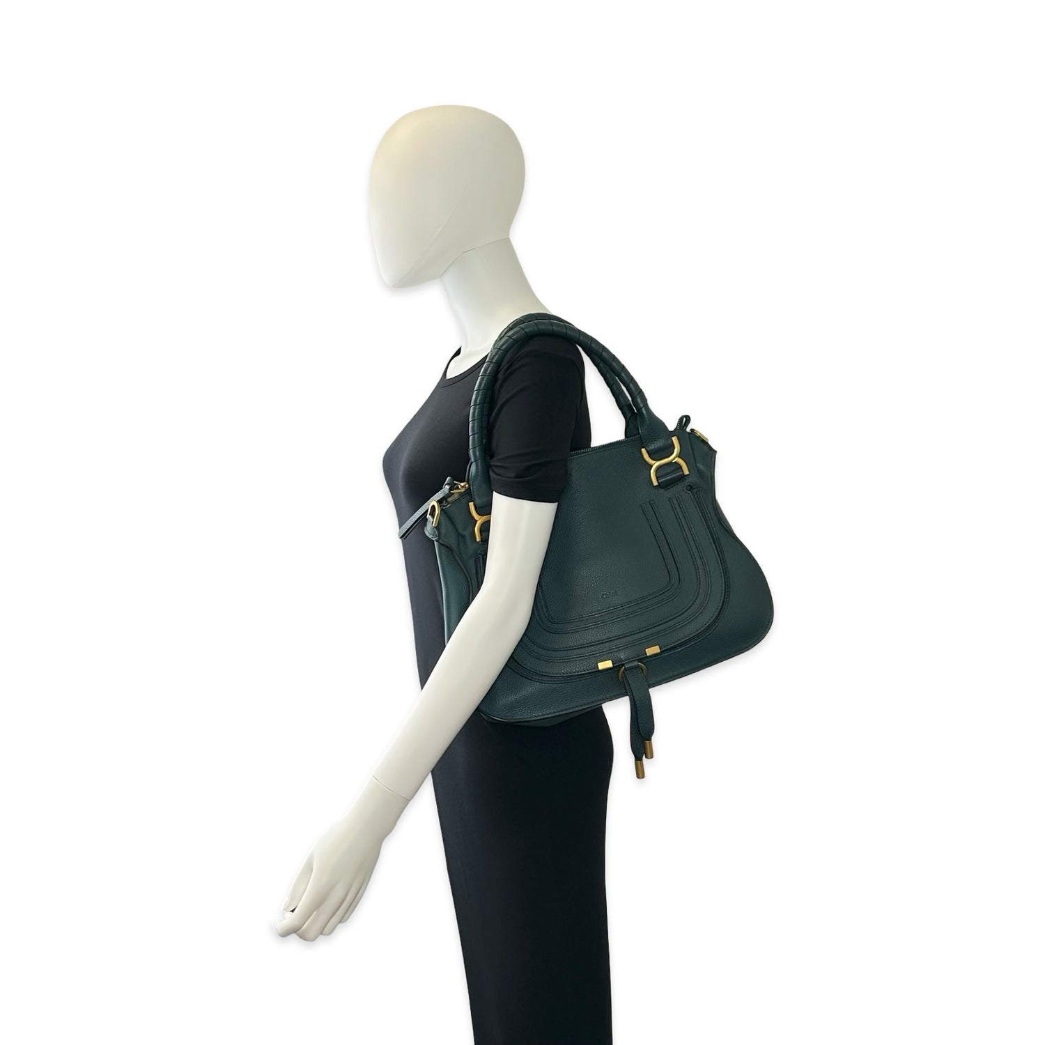 Chloe Grained Leather Marcie Double Carry