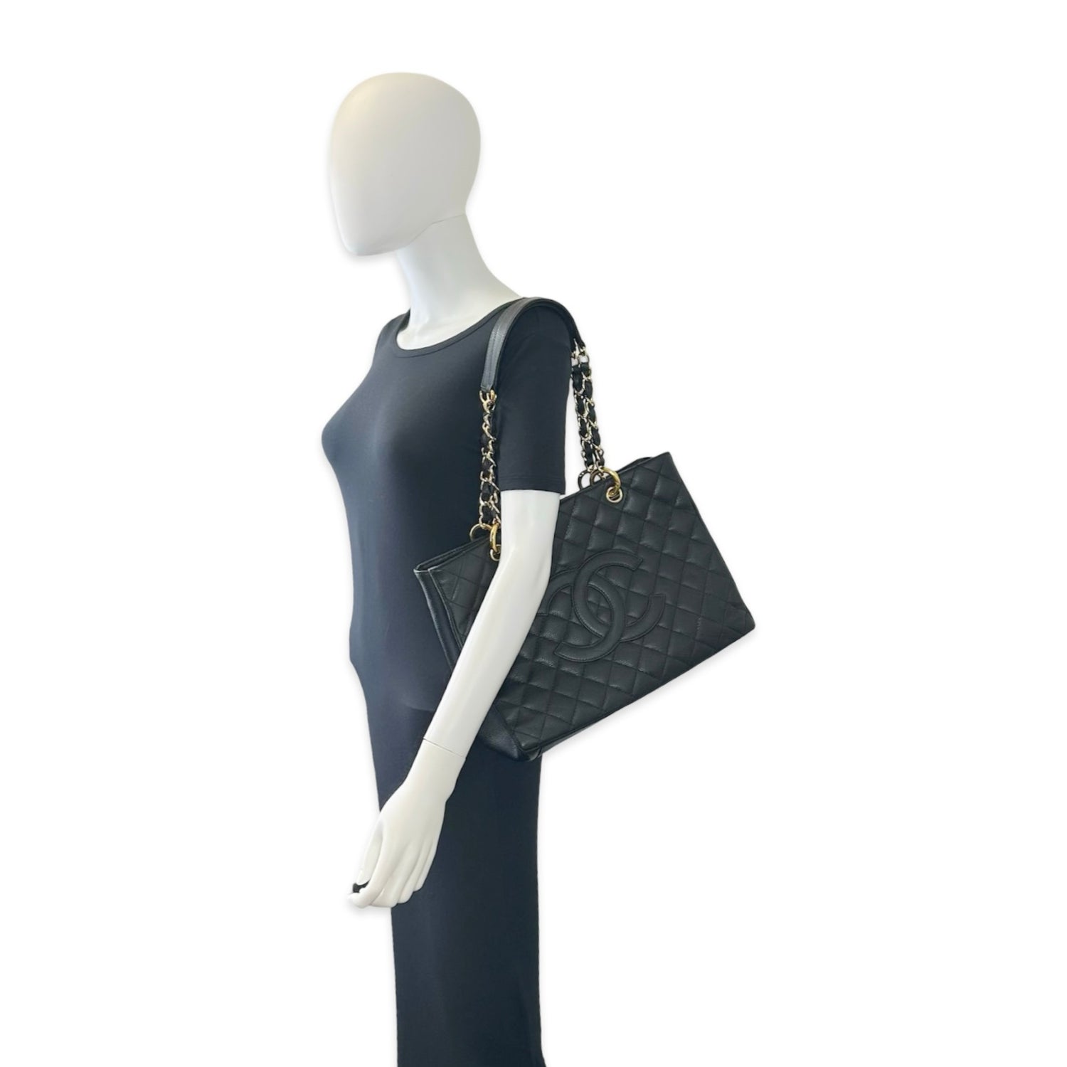 Chanel Quilted Caviar Grand Shopping Tote
